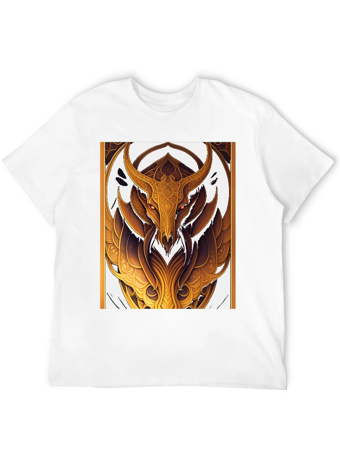 Black Golden Minotaur Graphic Black T-Shirt view 12