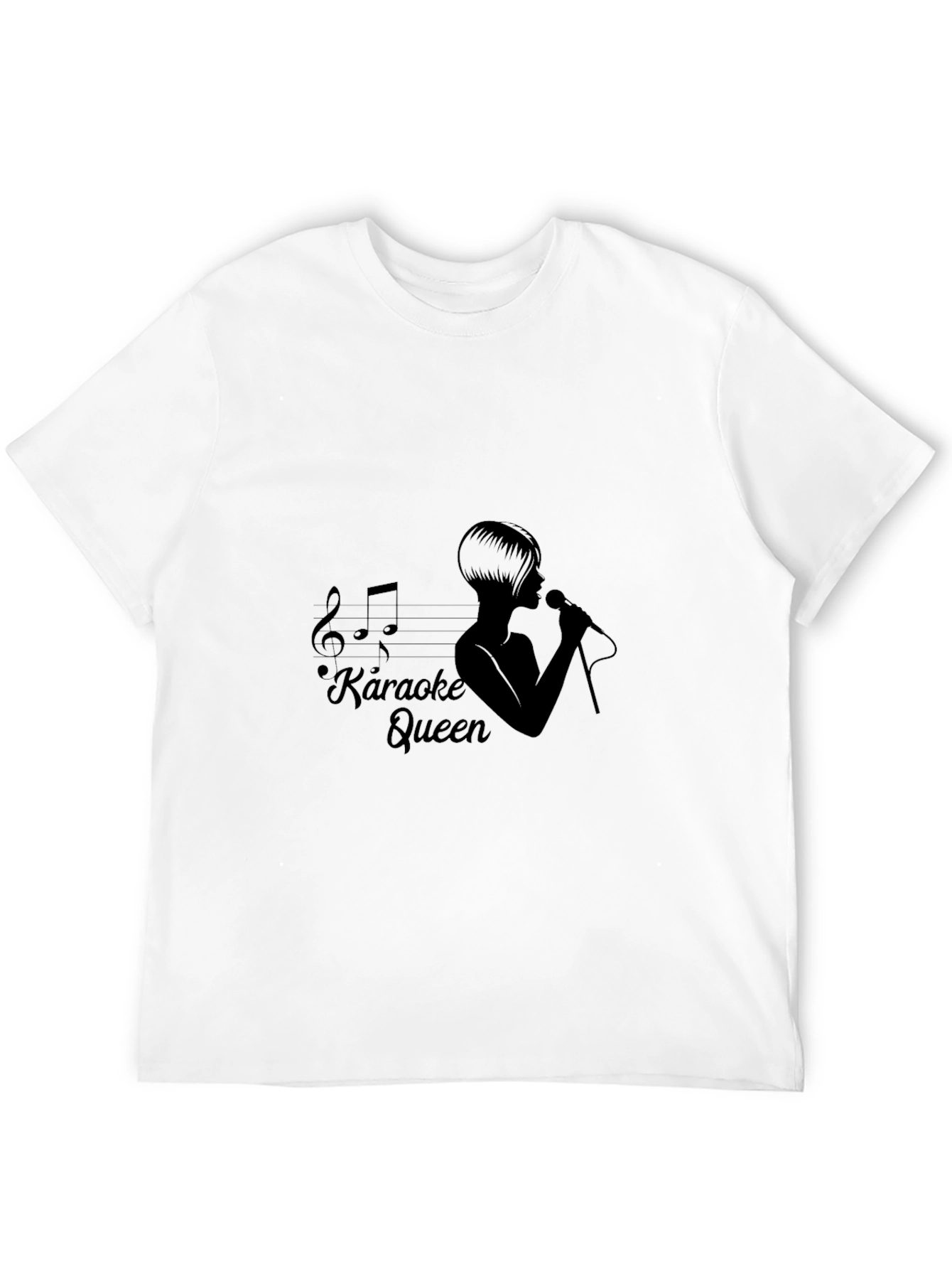 Black Karaoke Queen Black Graphic T-Shirt view 12