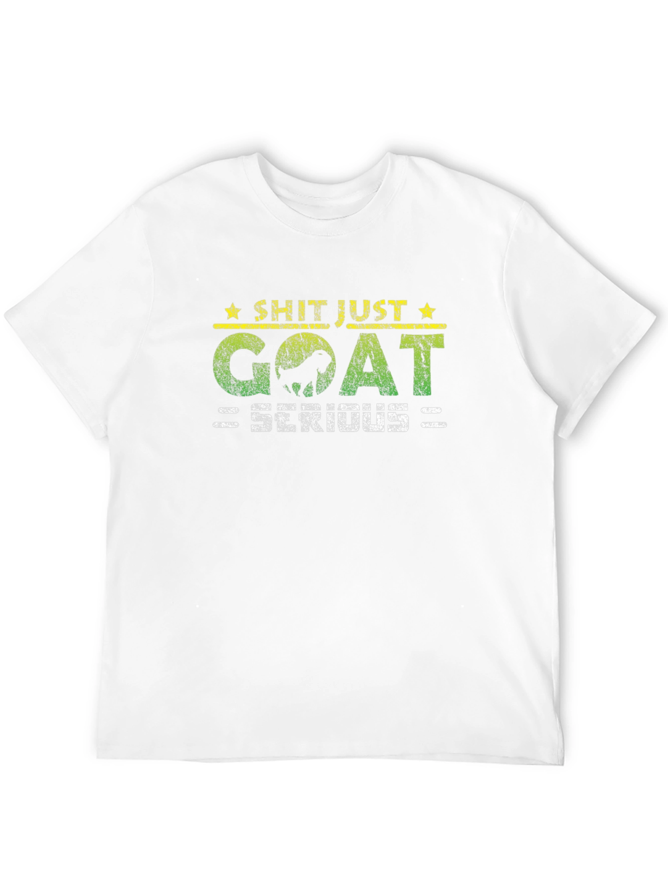 Black Shit Just Goat Serious Funny Graphic T-Shirt view 12