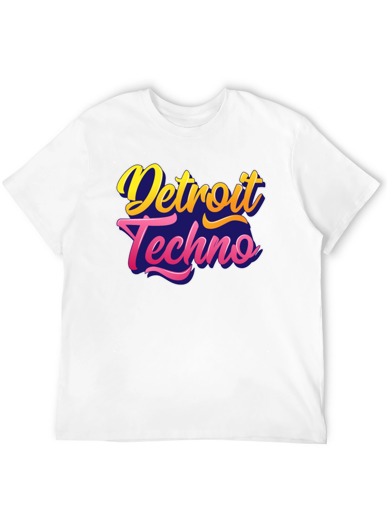 Black Detroit Techno Black T-Shirt view 12