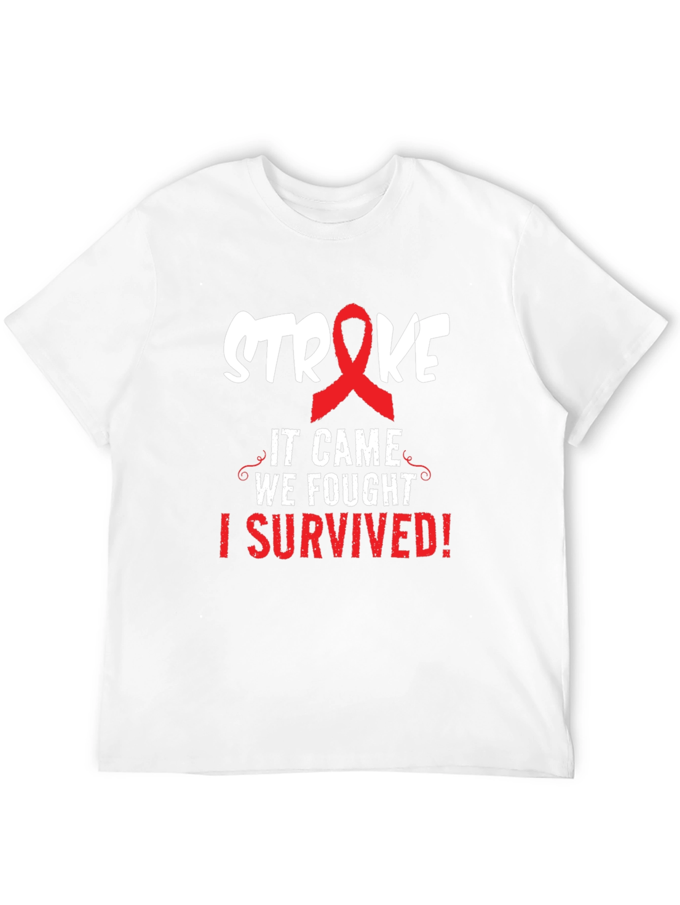 Black Stroke Survivor T-Shirt - It Came We Fought I Survived view 12