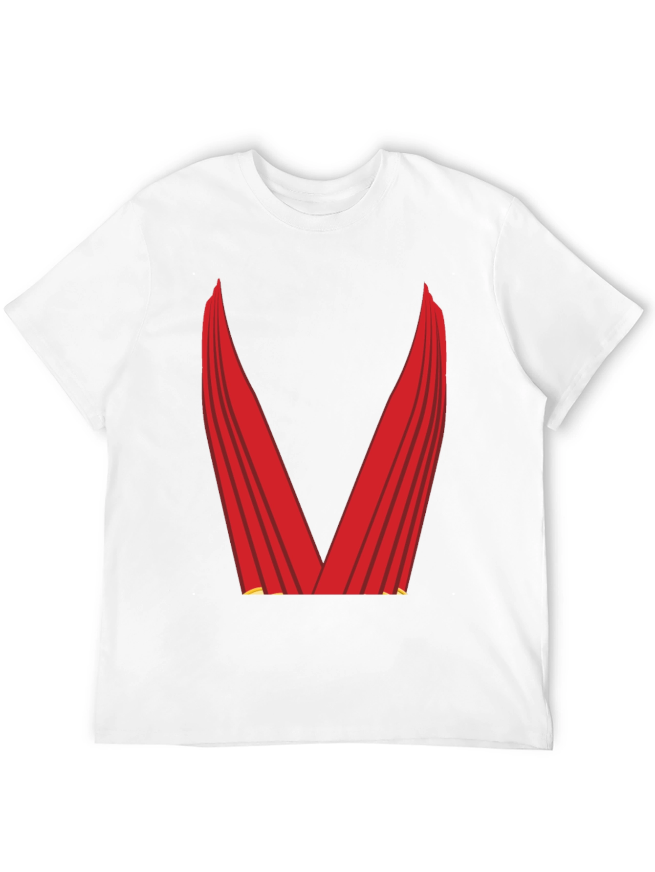 Black Red Cape Graphic Tee - Superhero Style view 12