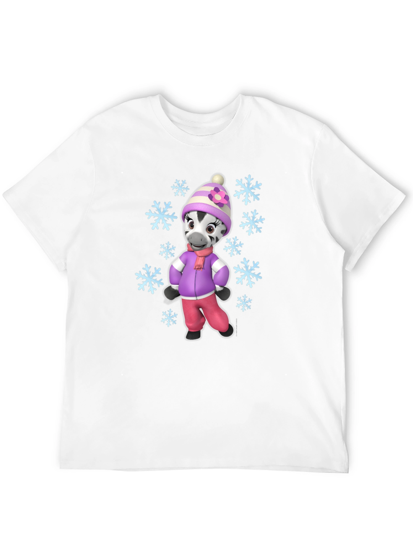 Black Winter Zebra T-Shirt view 12