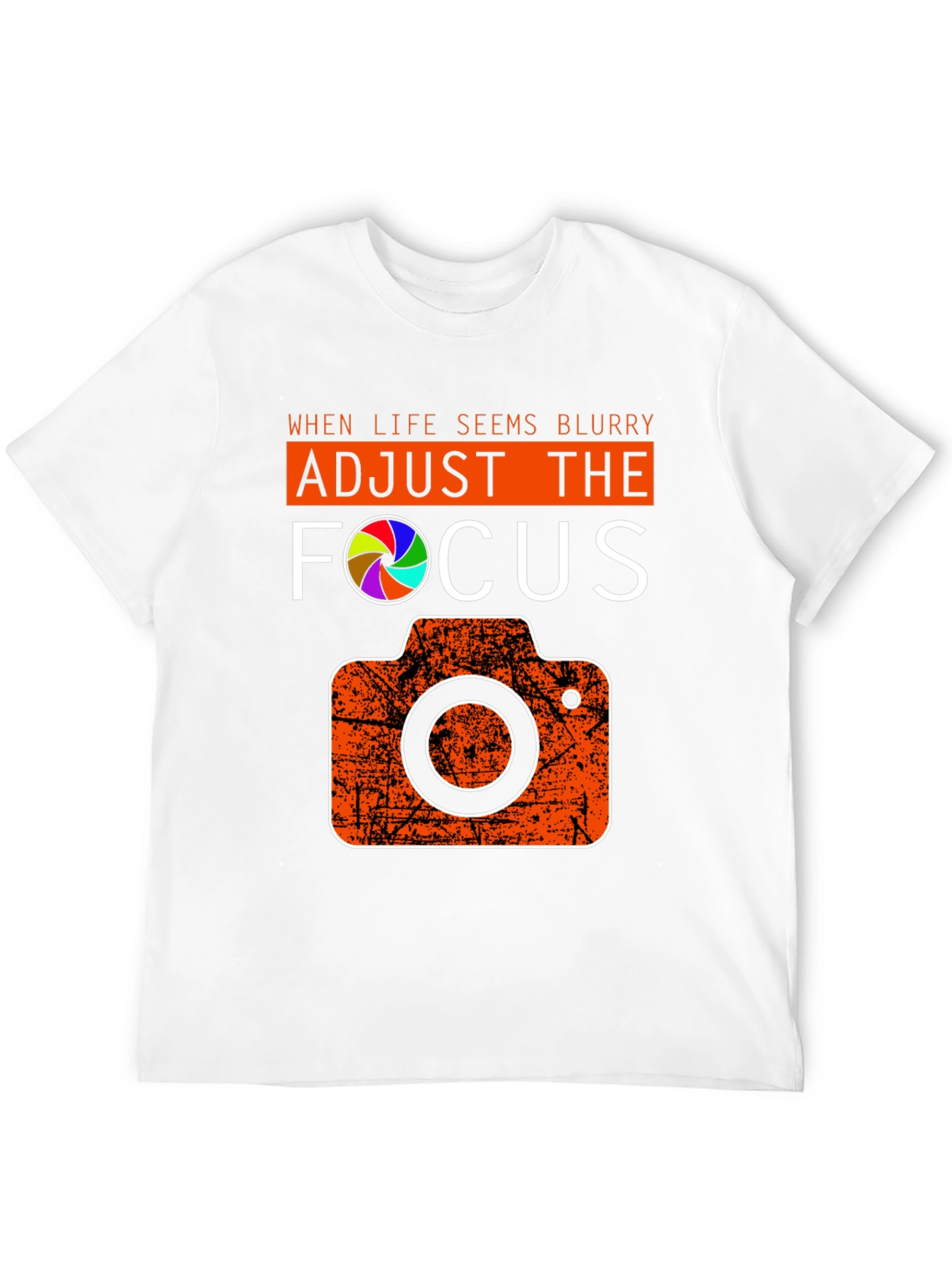 Black Adjust the Focus Graphic Tee - Photography Lover's T-Shirt view 12