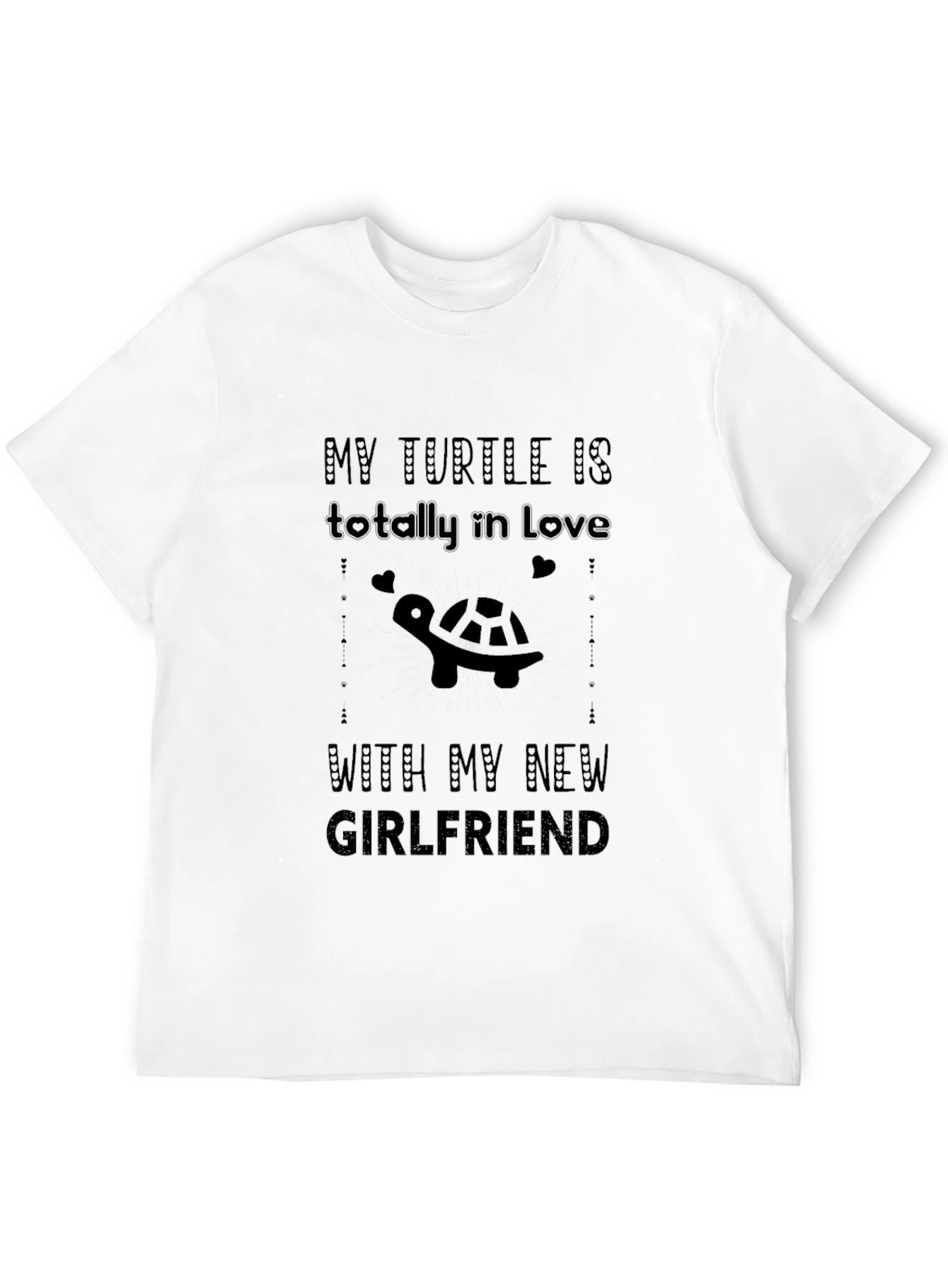 Black My Turtle Loves My New Girlfriend Black T-Shirt view 12