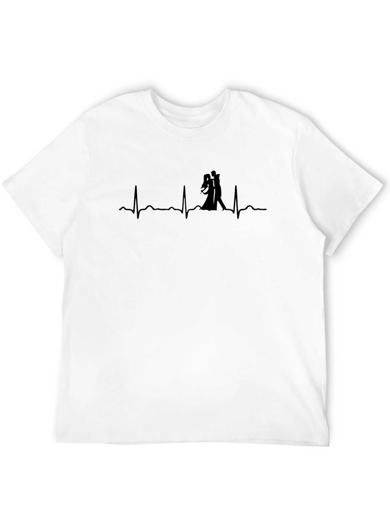 Black Dancing Heartbeat Graphic Tee - Black view 12