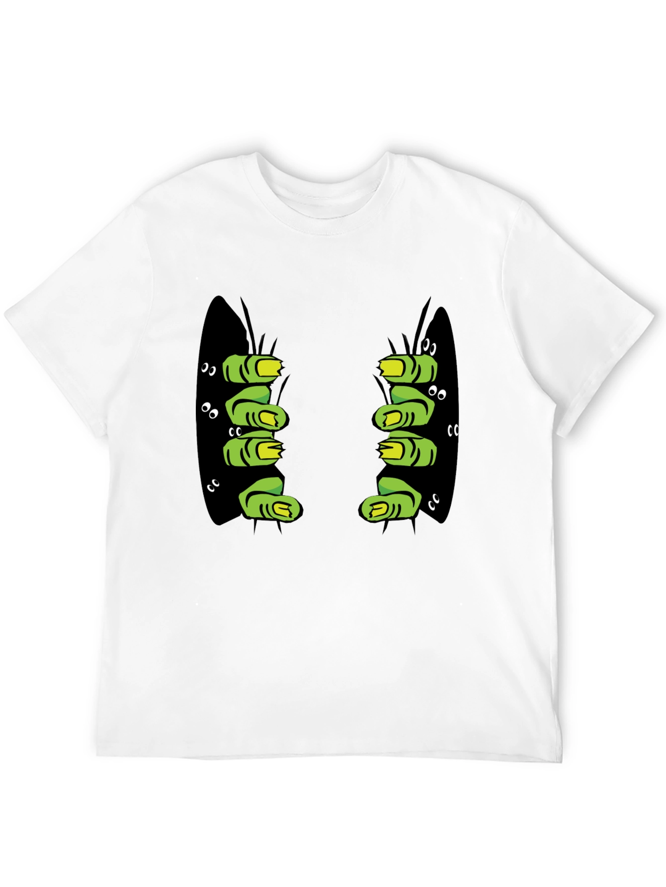 Black Monster Hand Graphic Print Tee - Halloween Black T-Shirt view 12