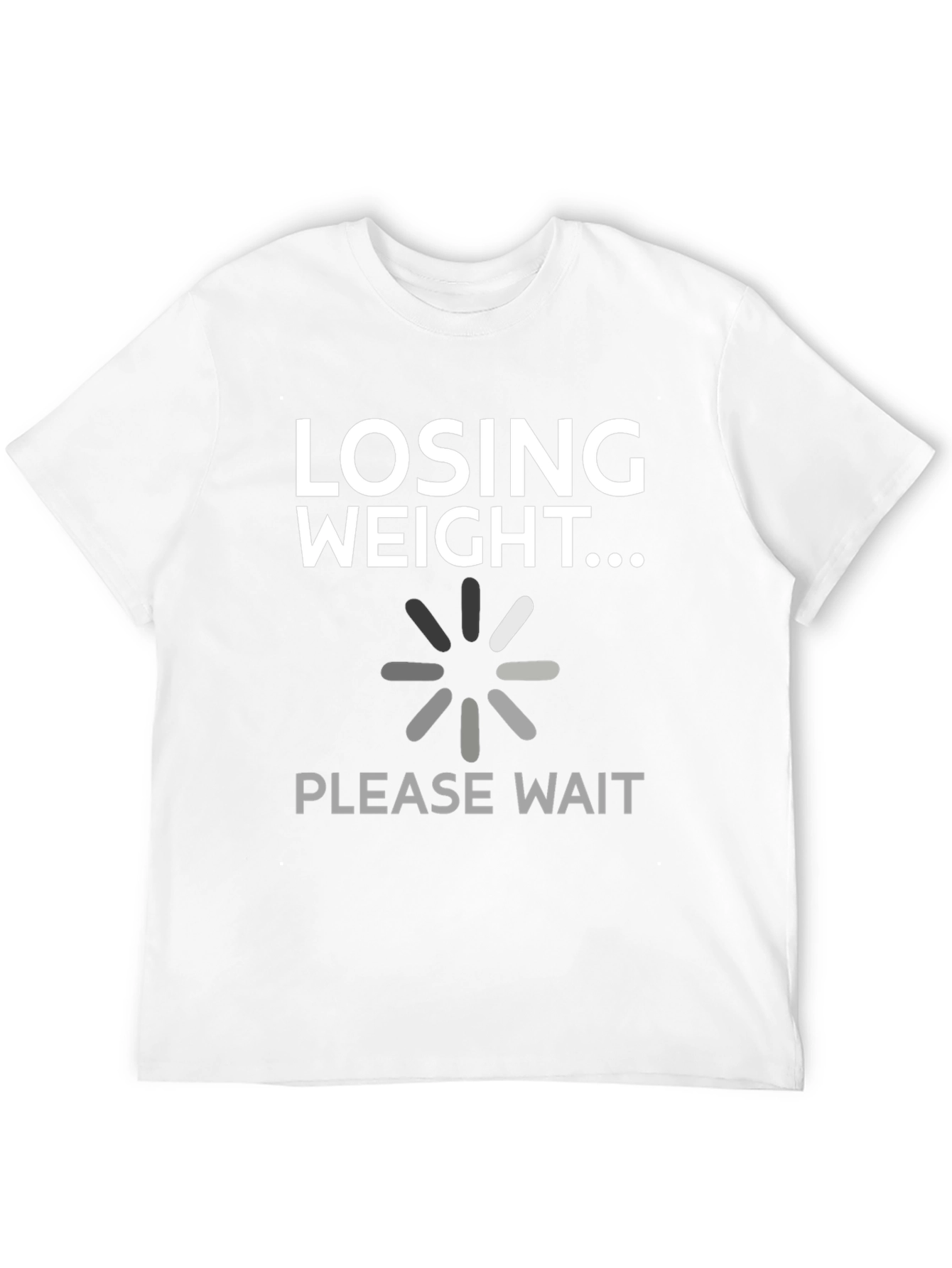 Black Losing Weight Funny Graphic Tee Shirt view 12