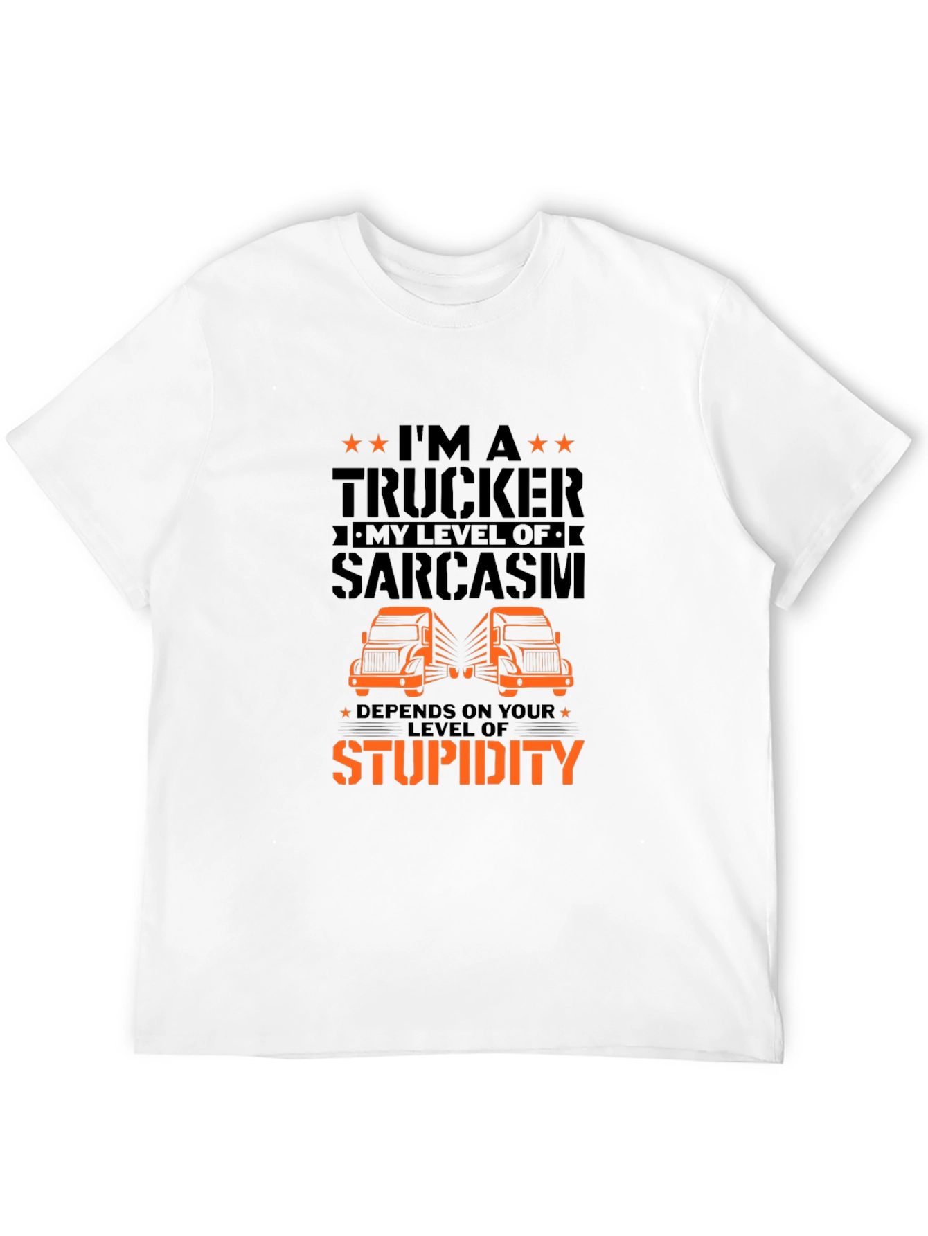 Black Trucker Sarcasm T-Shirt view 12