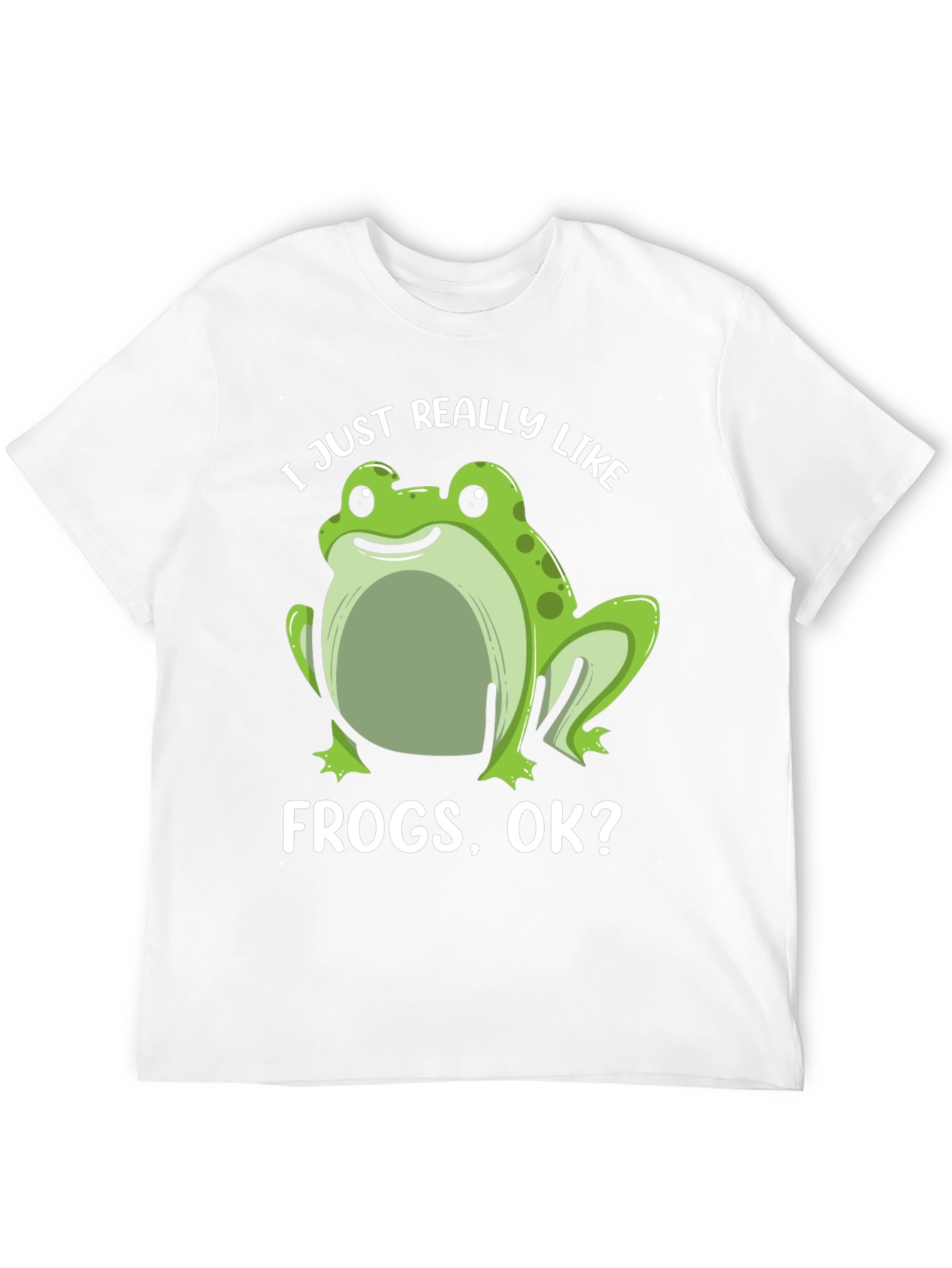 Black Frog Lover T-Shirt - I Just Really Like Frogs, Ok? view 12