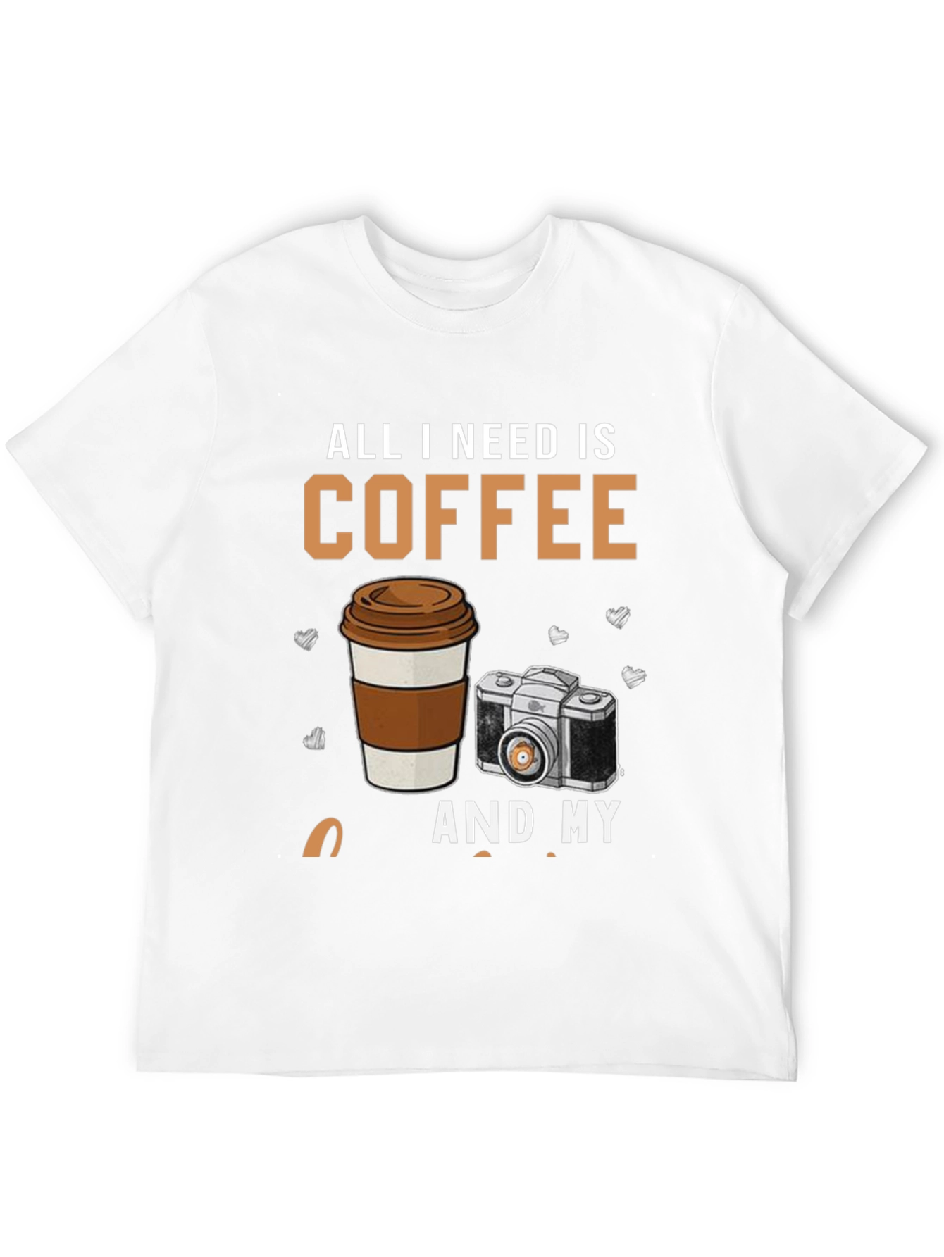 Black Coffee & Camera Graphic T-Shirt view 12
