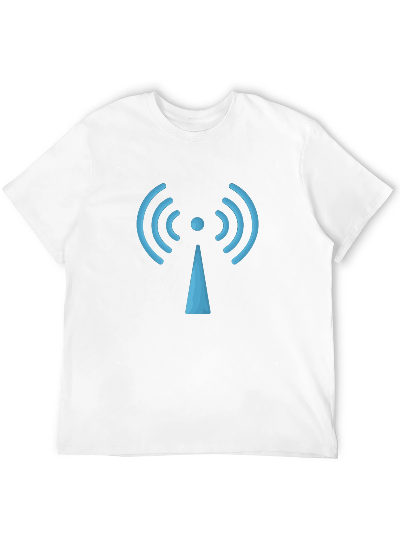Black Wireless Signal T-Shirt - Modern Tech Style view 12