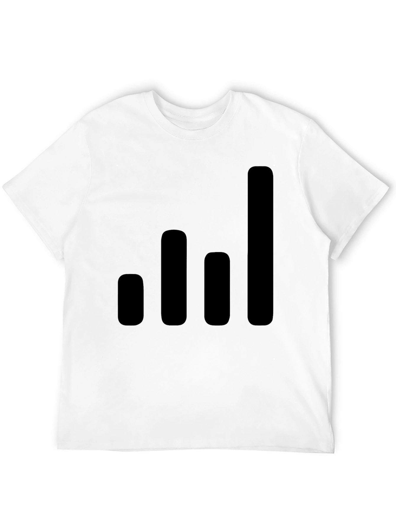Black Modern Black T-Shirt with Graphic Bars Design view 12