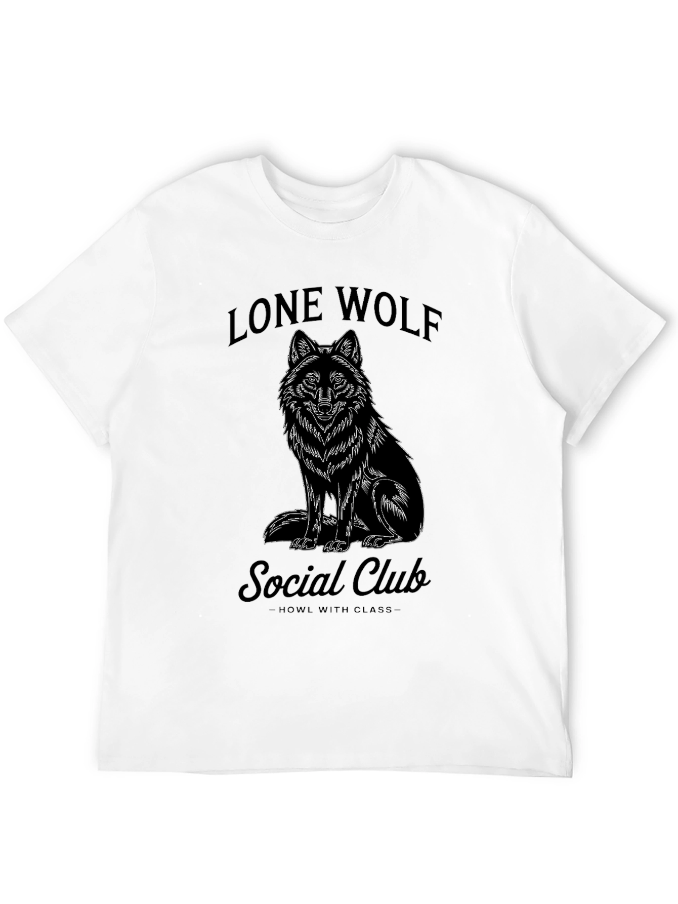 Black Lone Wolf Social Club Black T-Shirt view 12