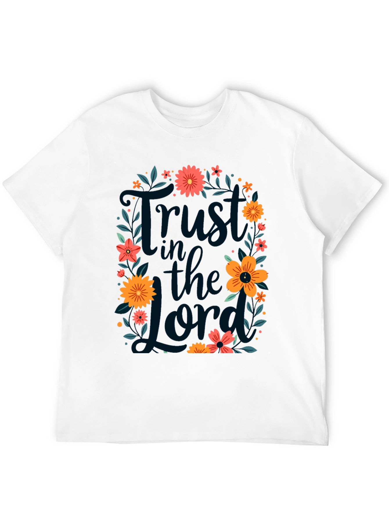 Black Trust in the Lord Floral Tee view 12