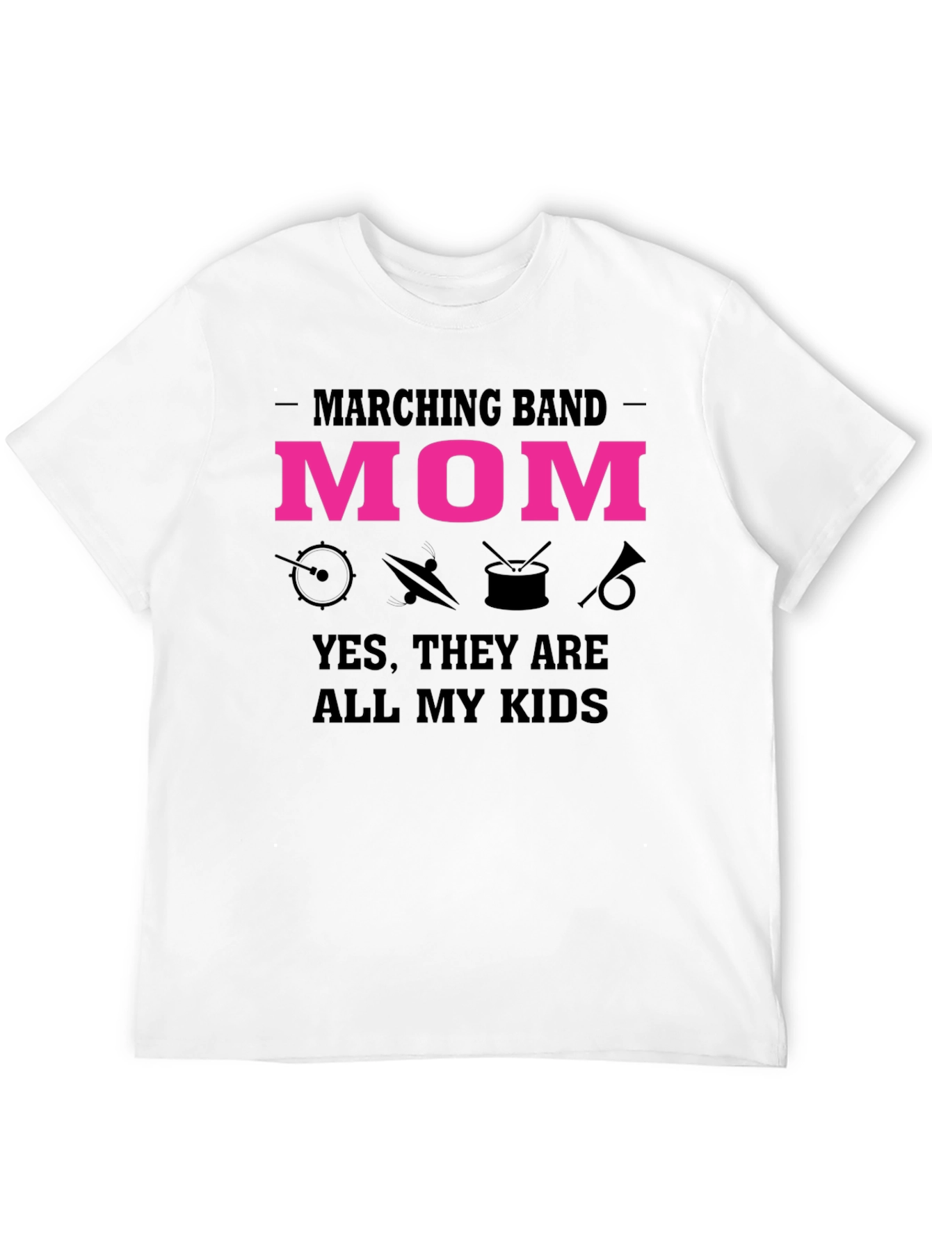 Black Marching Band Mom Graphic T-Shirt view 12