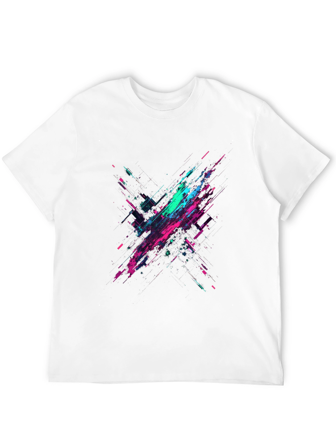 Black Abstract Graphic Print Black T-Shirt view 12