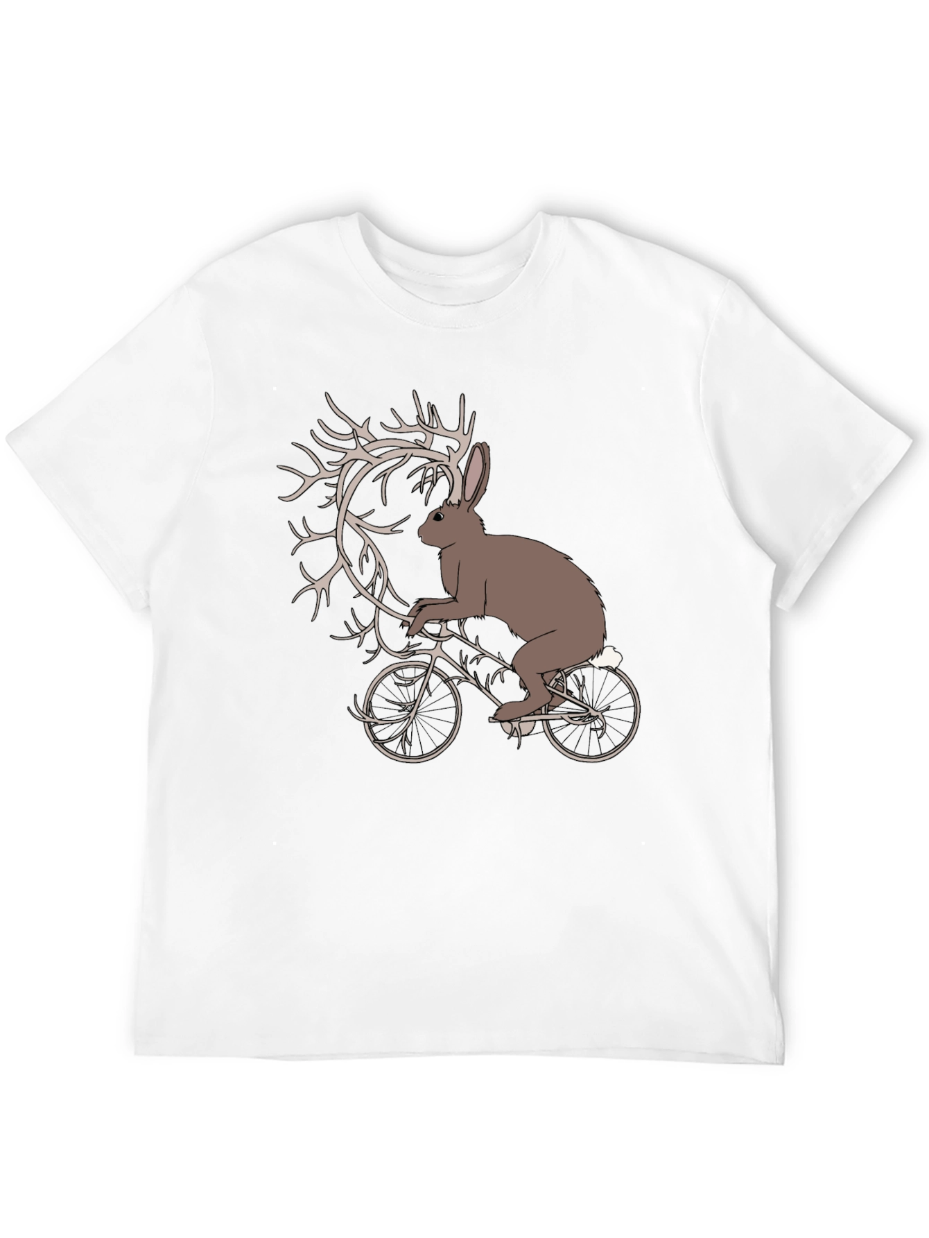 Black Hare on Bike Graphic Tee - Unique Design view 12