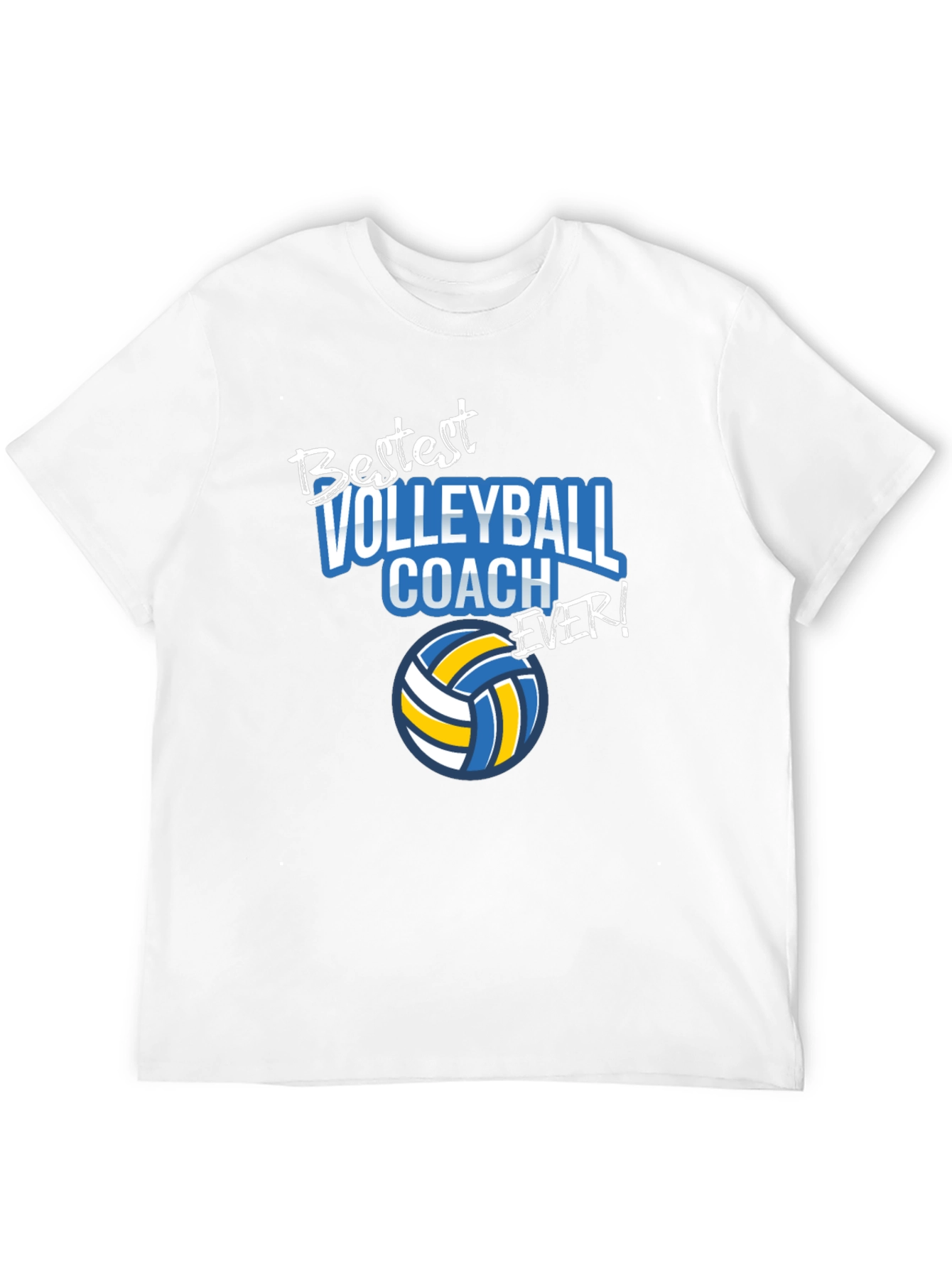 Black Bestest Volleyball Coach Ever! T-Shirt view 12