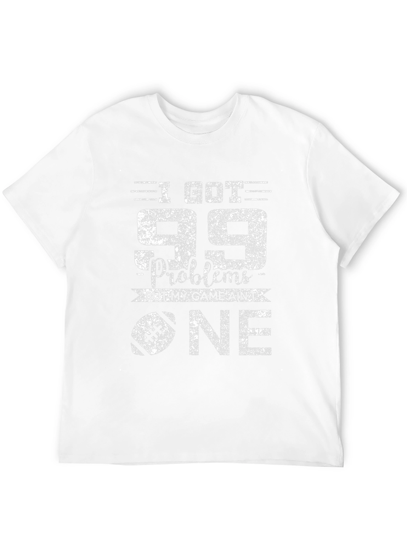 Black 99 Problems Football T-Shirt view 12