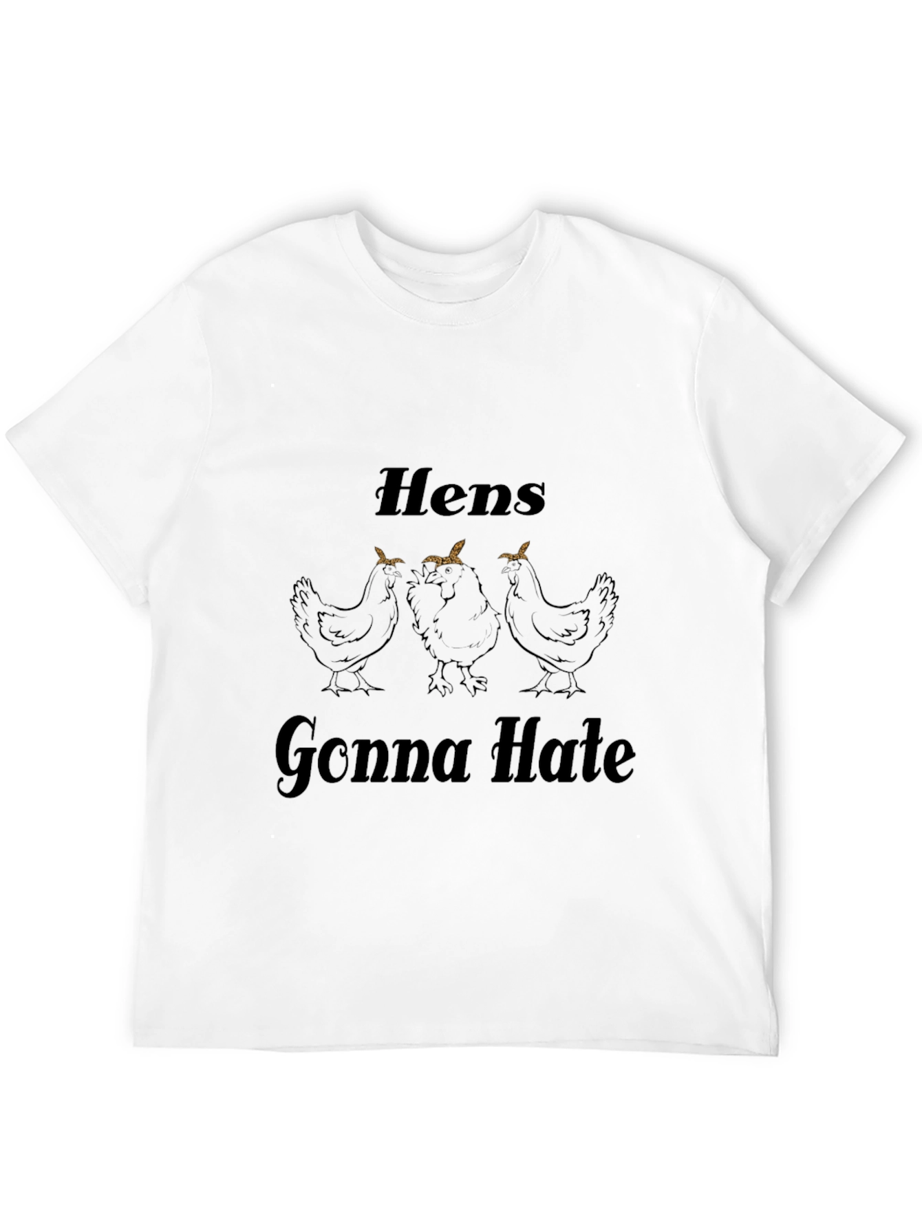Black Hens Gonna Hate Graphic Tee - Black Cotton Blend view 12