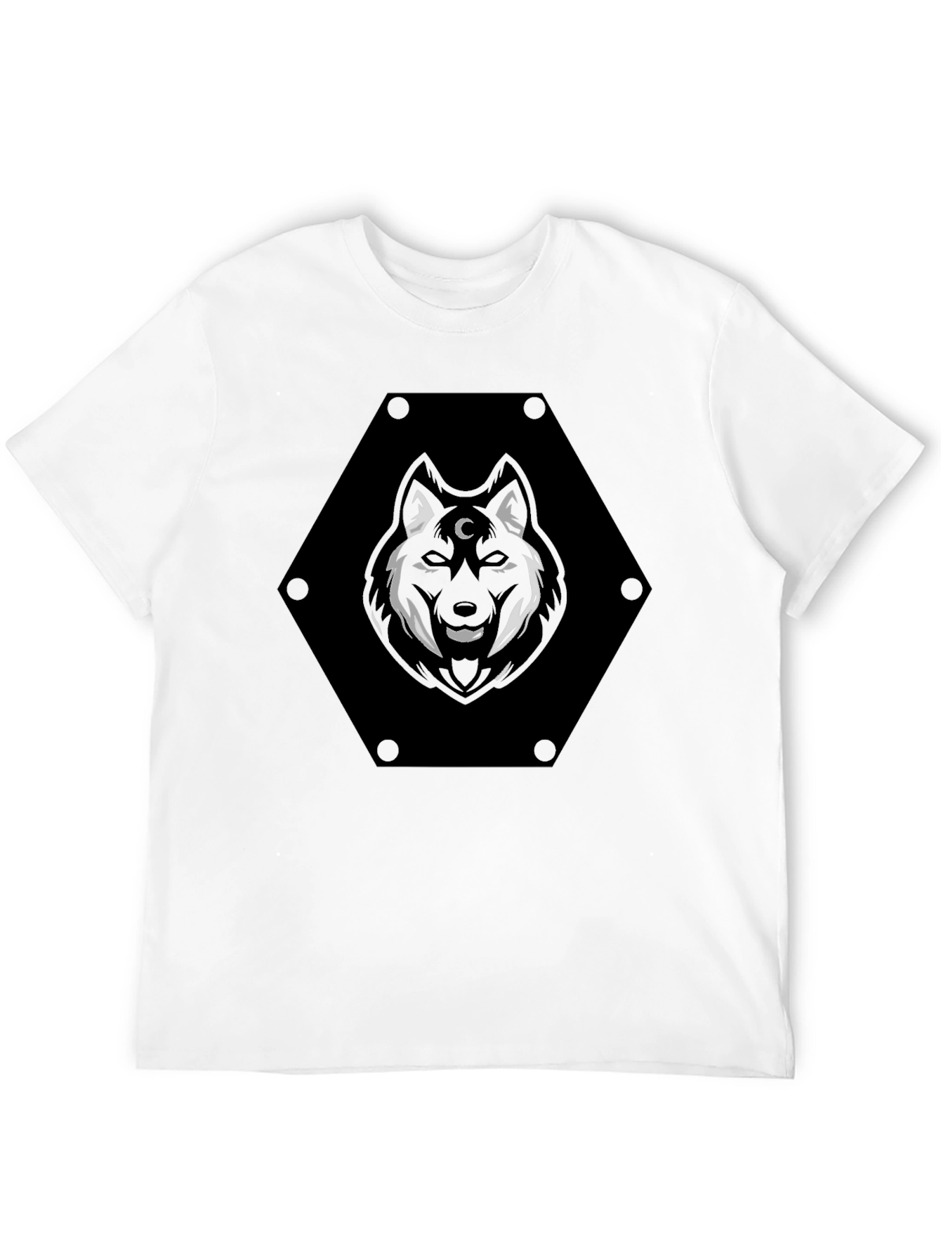 Black Mystic Wolf Graphic Tee - Black view 12