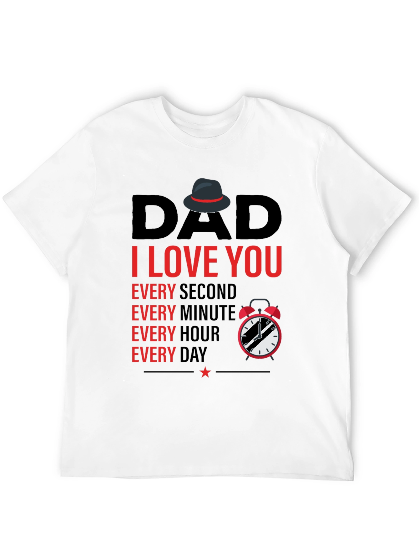 Black Dad I Love You Black T-Shirt view 12