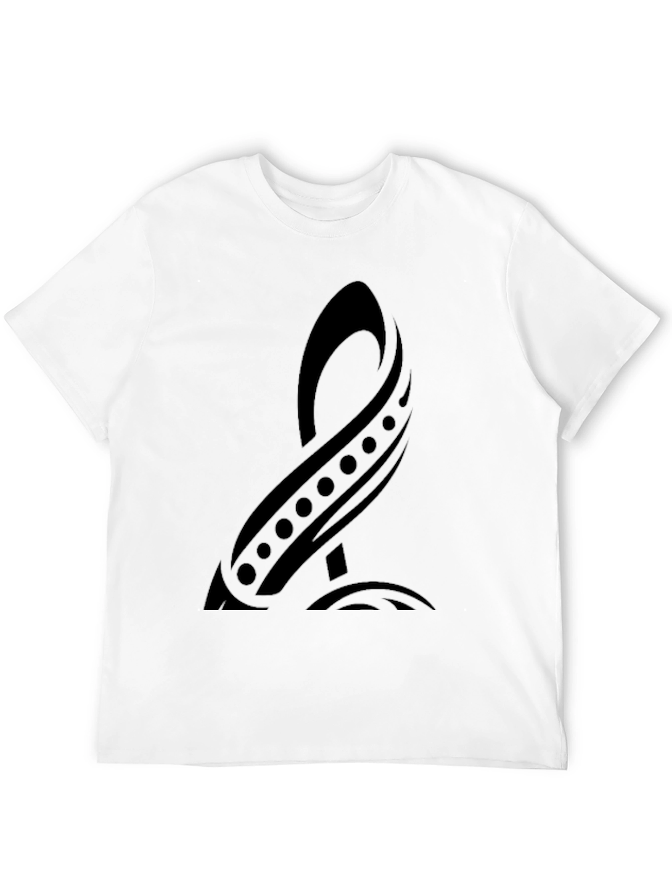 Black Black Tribal Design T-Shirt view 12