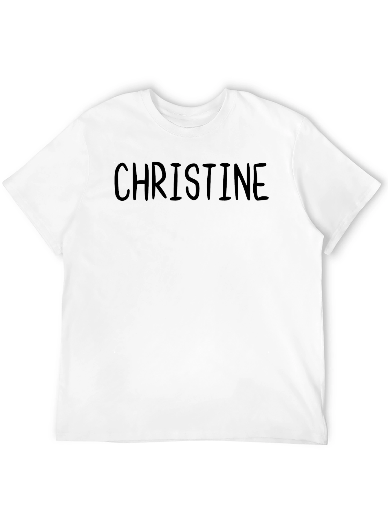 Black Christine Tee - Black Cotton Blend Casual T-Shirt view 12