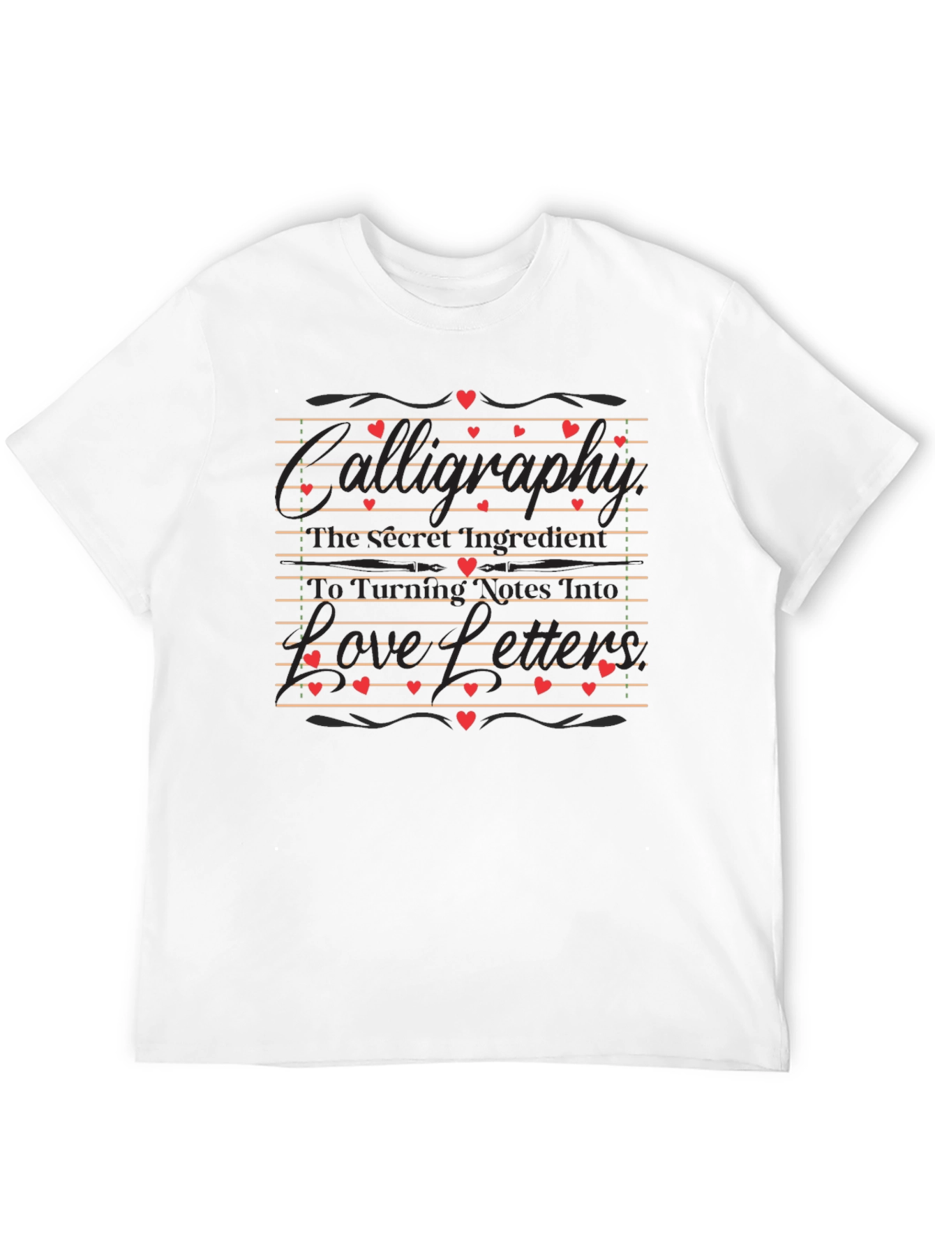 Black Romantic Love Letter Graphic Tee view 12