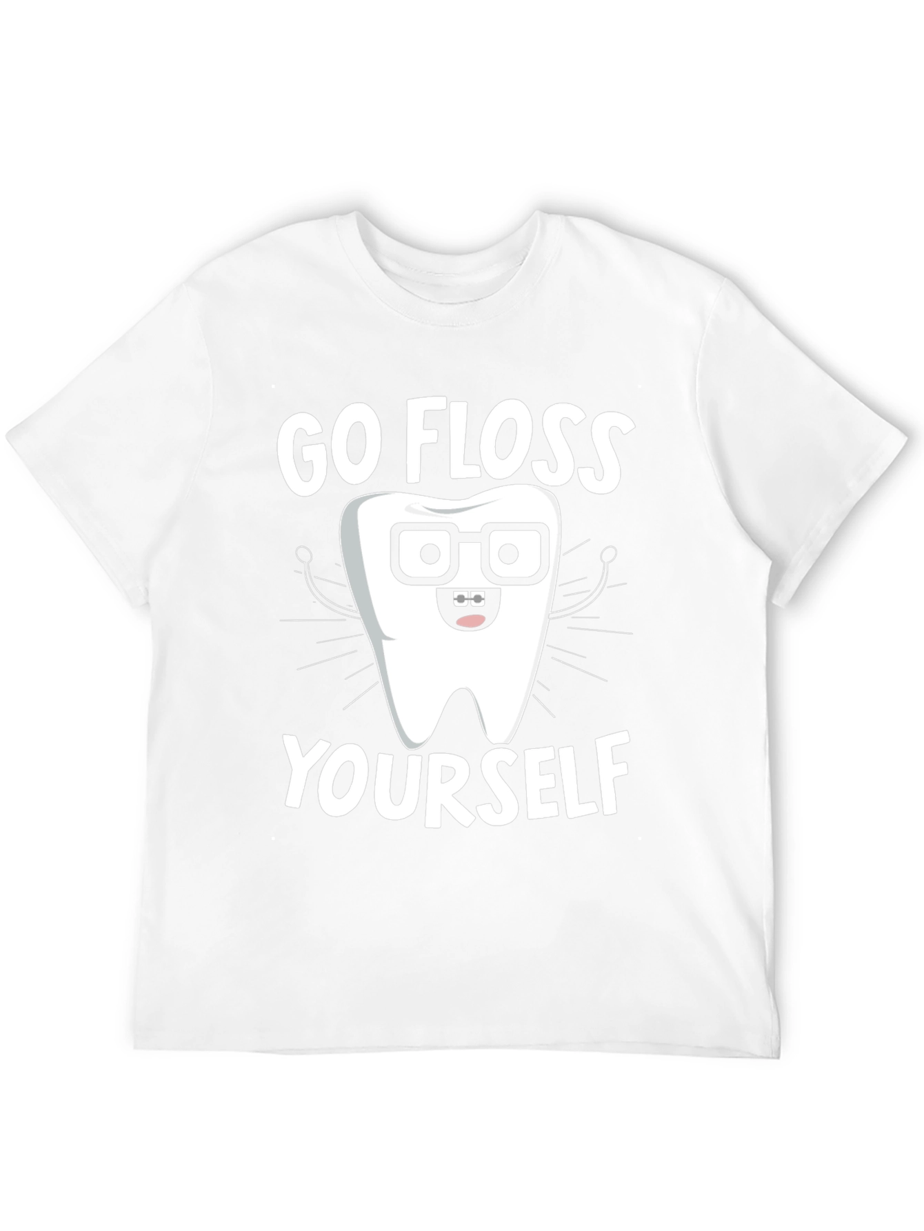 Black Go Floss Yourself Funny Dental T-Shirt view 12