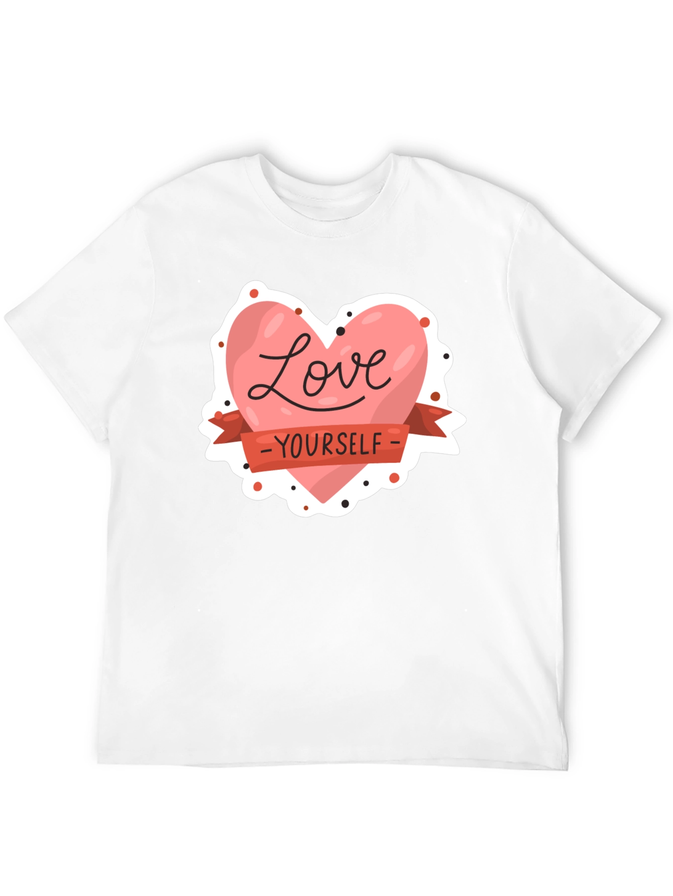 Black Love Yourself Graphic Tee - Black Cotton Shirt view 12