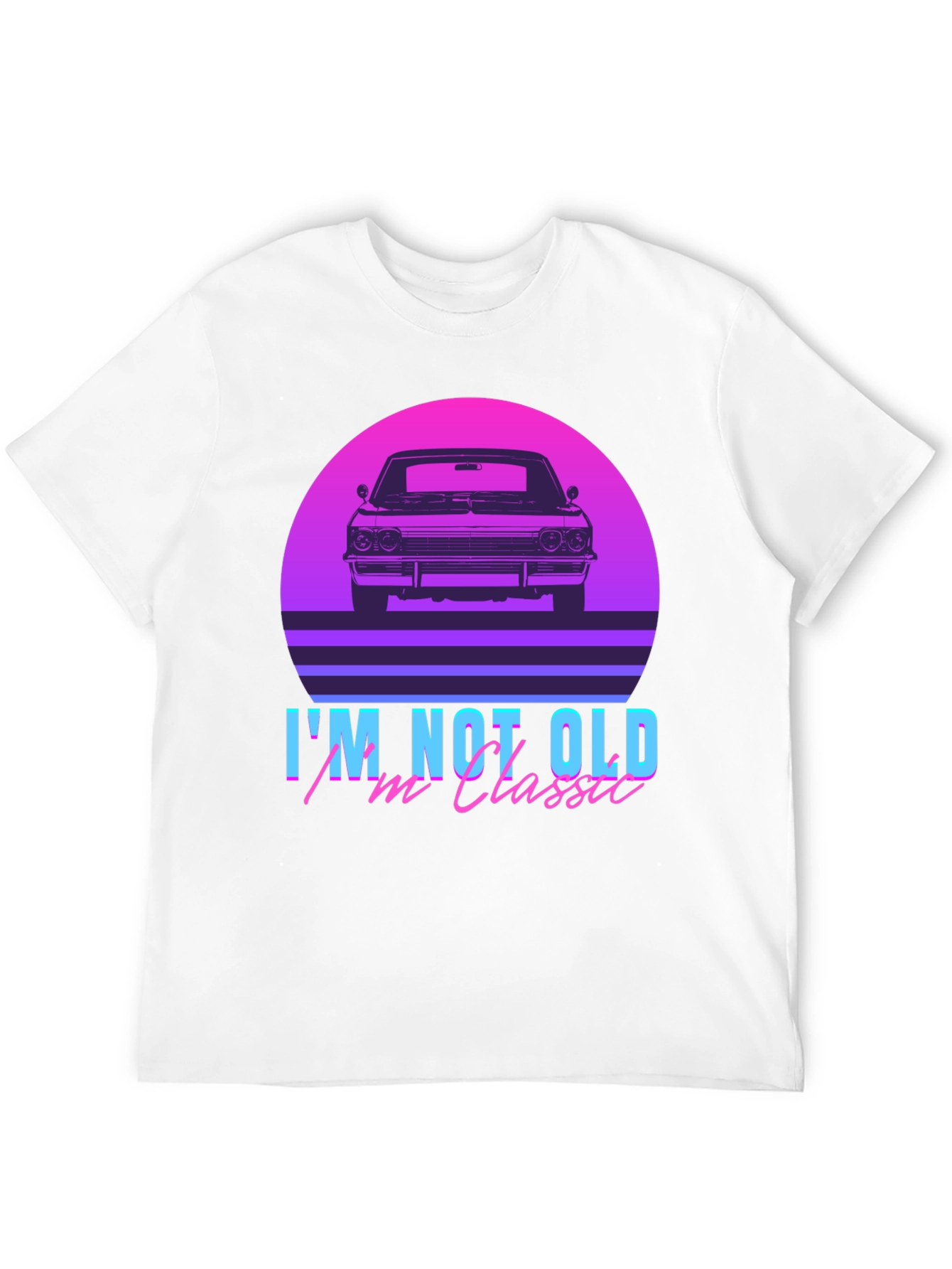 Black Classic Car Retro T-Shirt - I'm Not Old, I'm Classic view 12