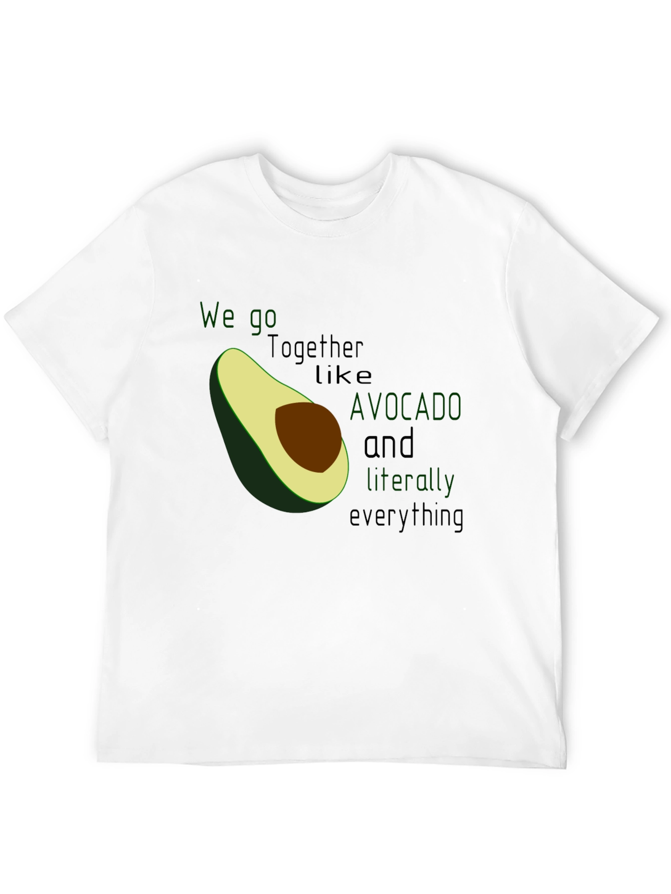 Black Avocado Love Graphic Tee - We Go Together Like Avocado and Everything view 12