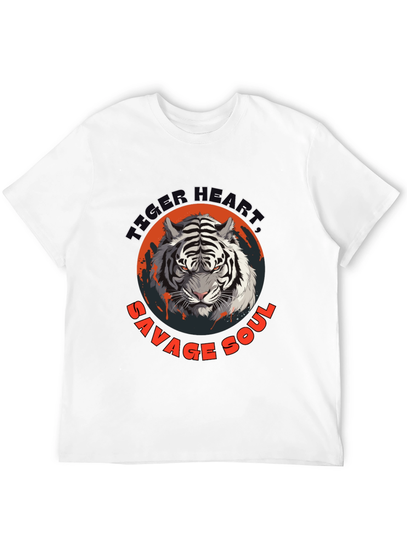 Black Tiger Heart Savage Soul Graphic Tee view 12