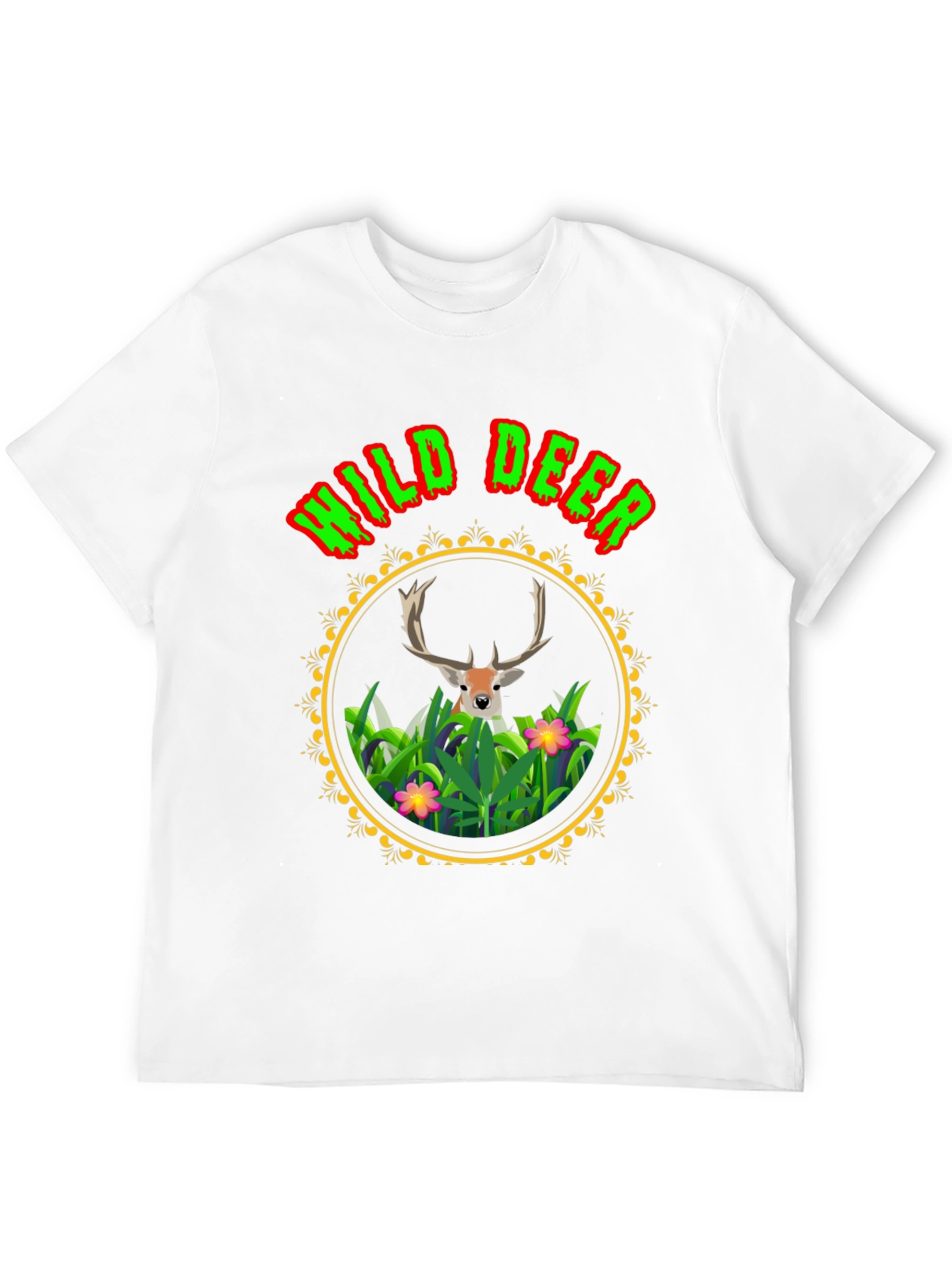 Black Wild Deer Graphic Tee - Nature Lover Shirt view 12