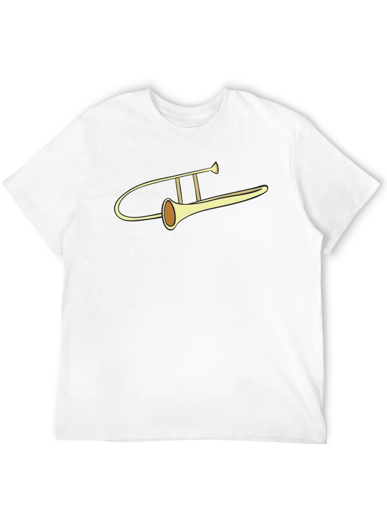 Black Trombone Graphic Tee - Musical Instrument Design view 12