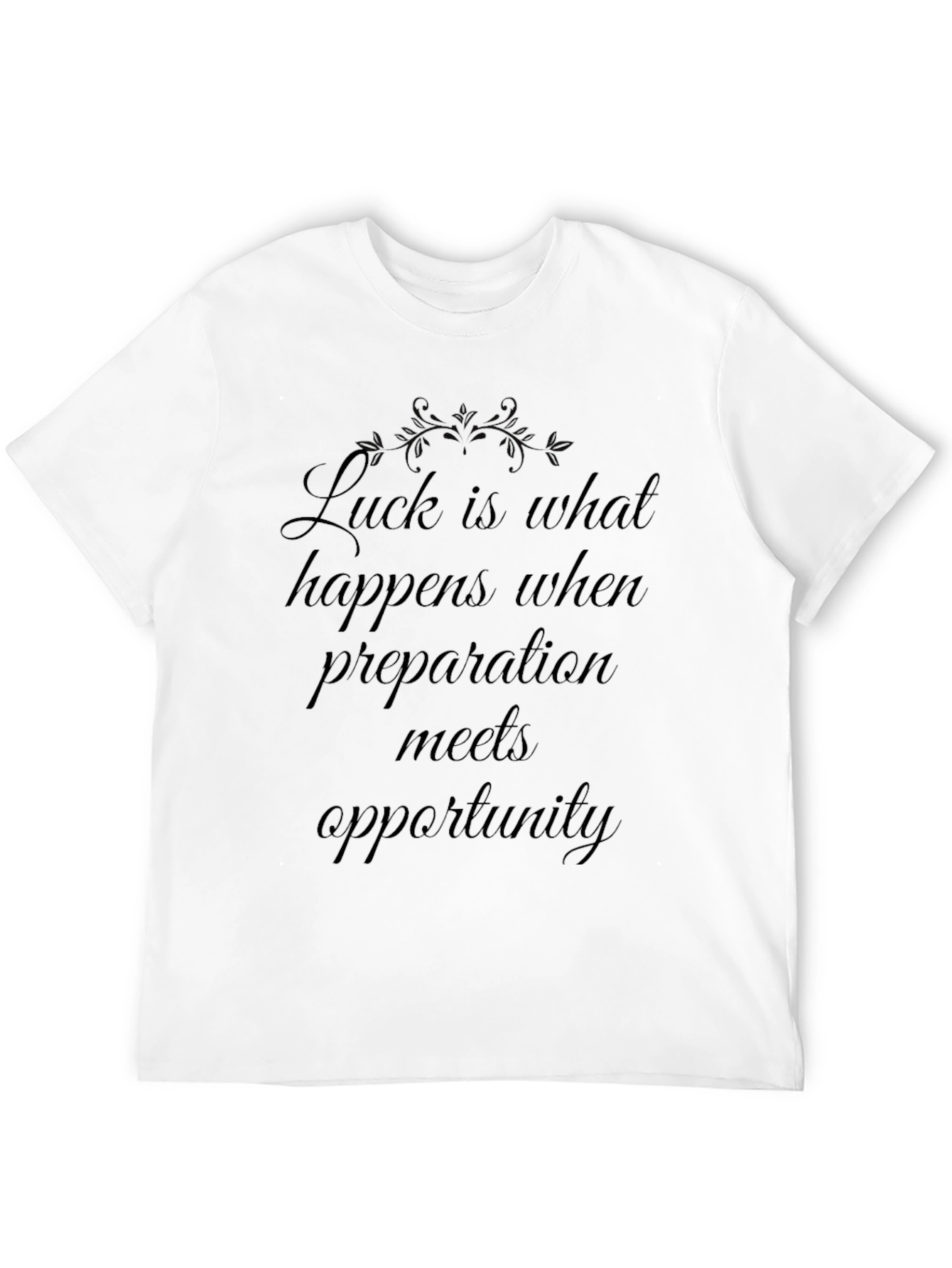 Black Luck Meets Opportunity Black T-Shirt view 12