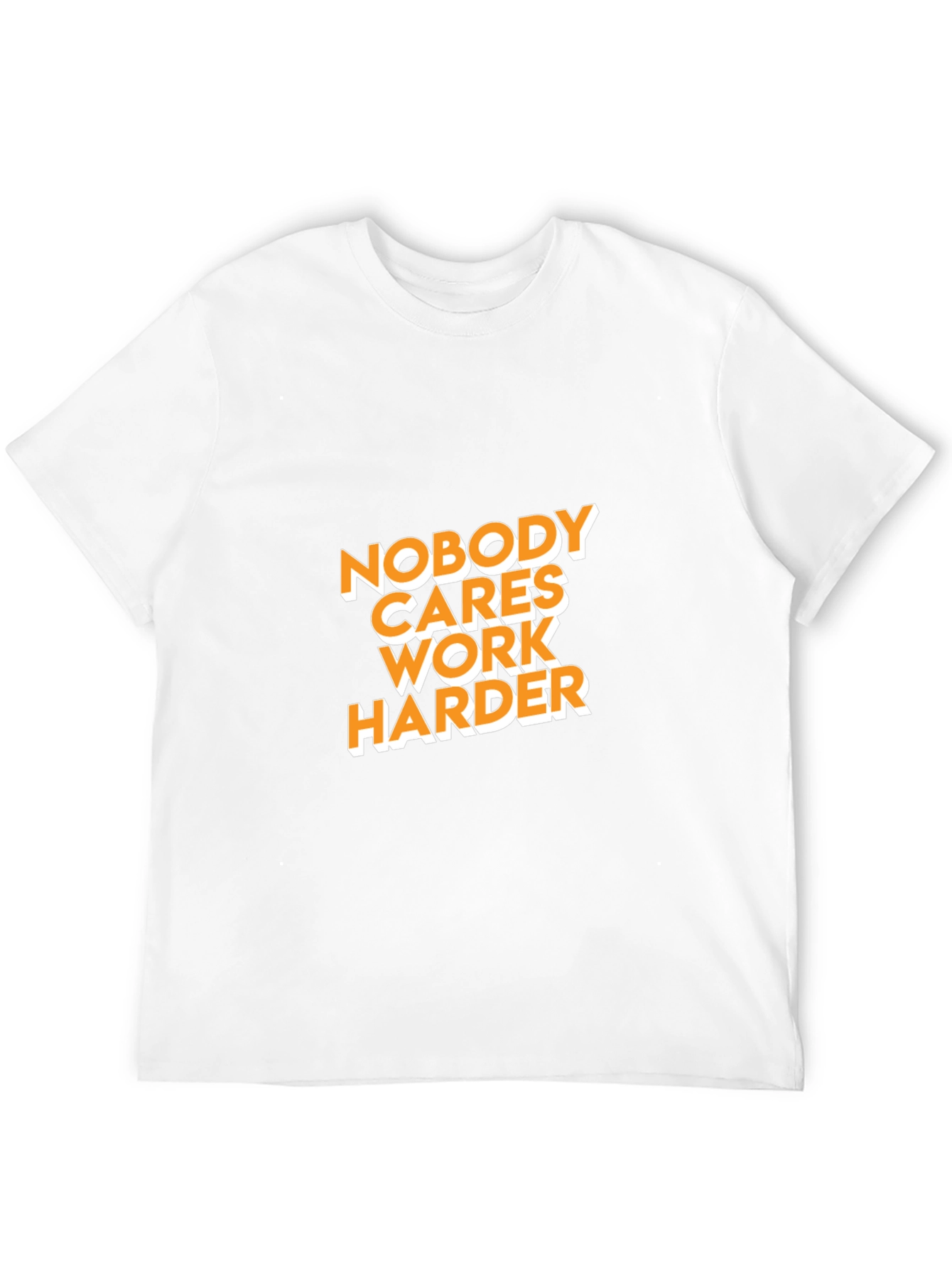 Black Nobody Cares Work Harder Graphic Tee view 12