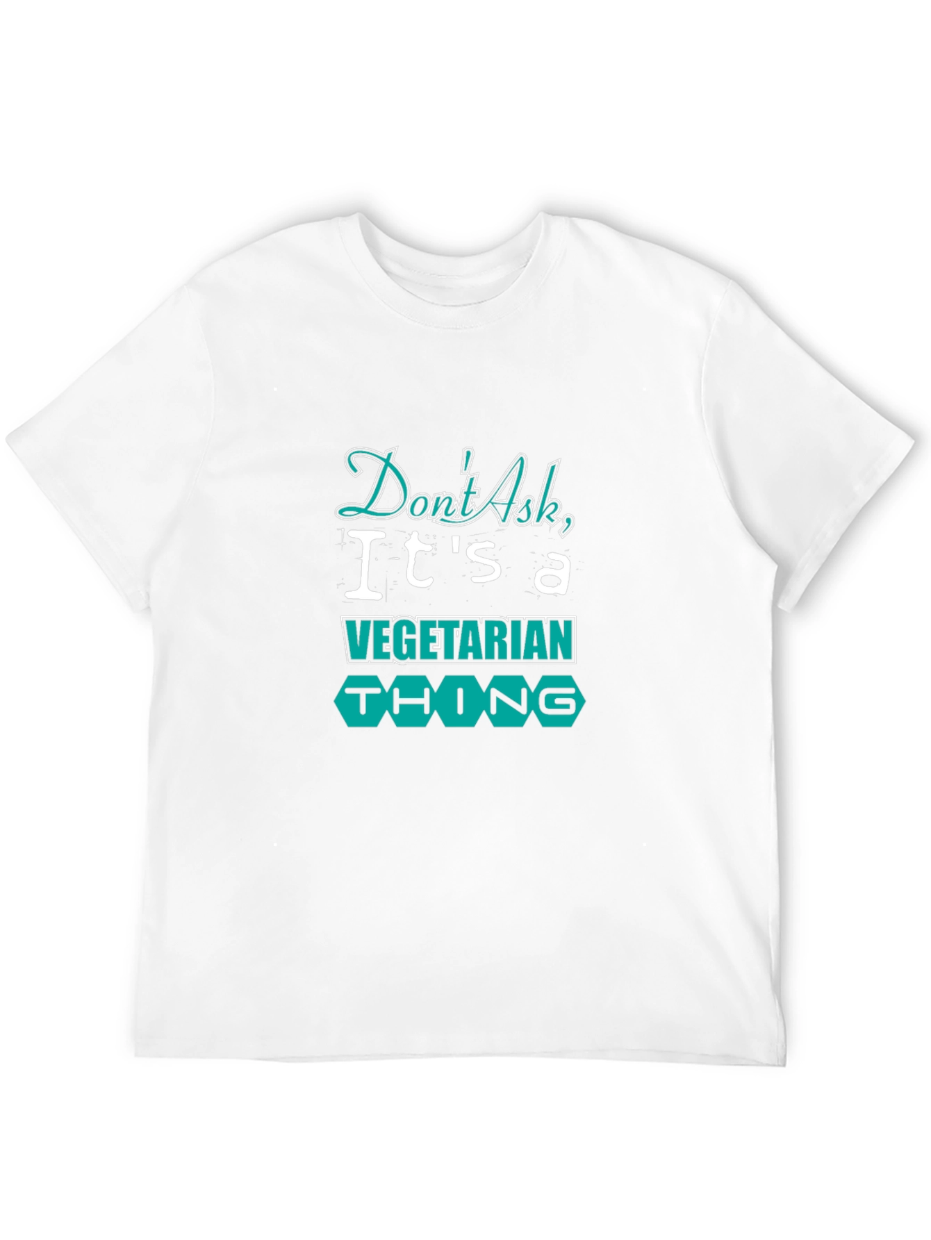Black Vegetarian Thing Black T-Shirt view 12