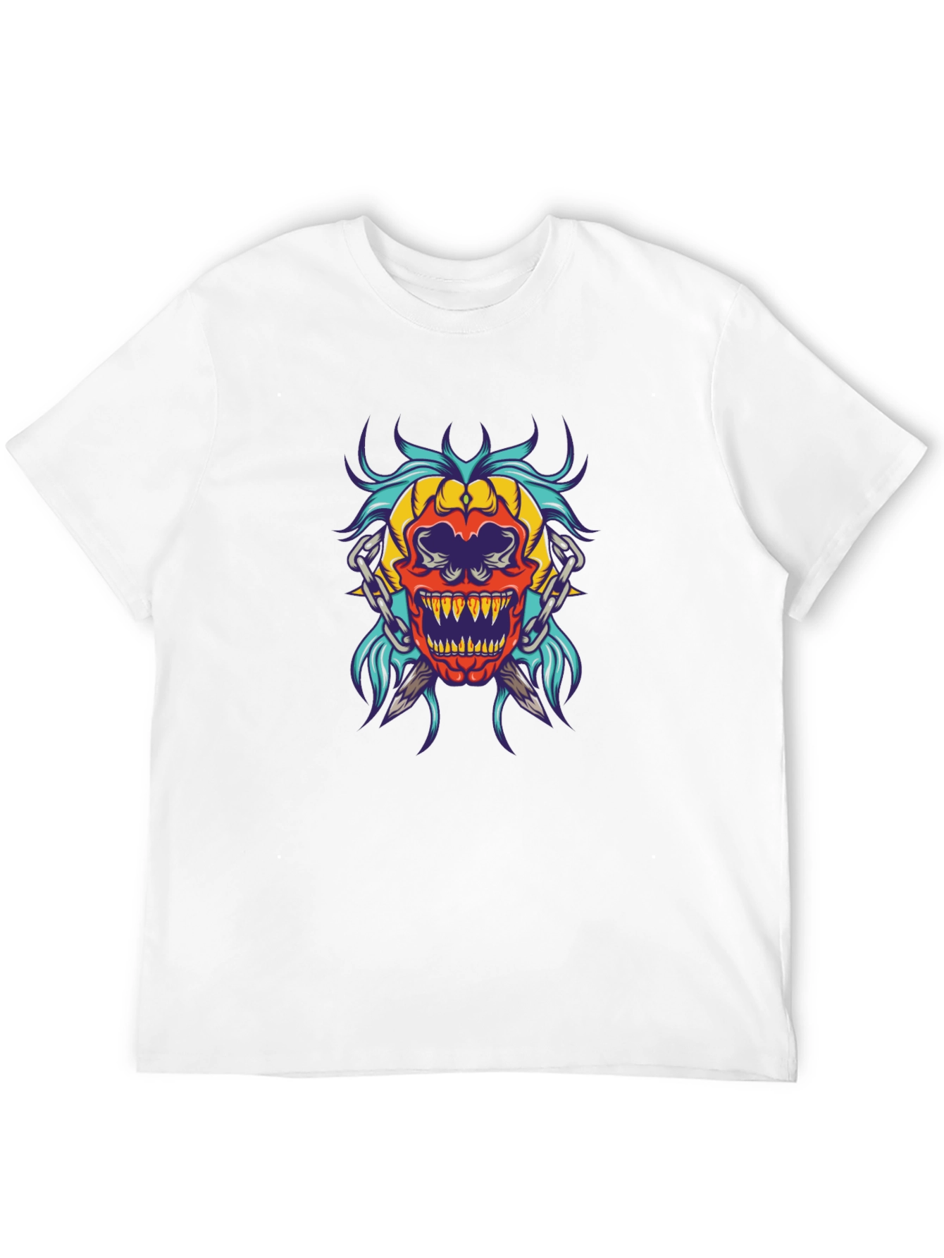 Black Skull Demon Graphic Tee view 12