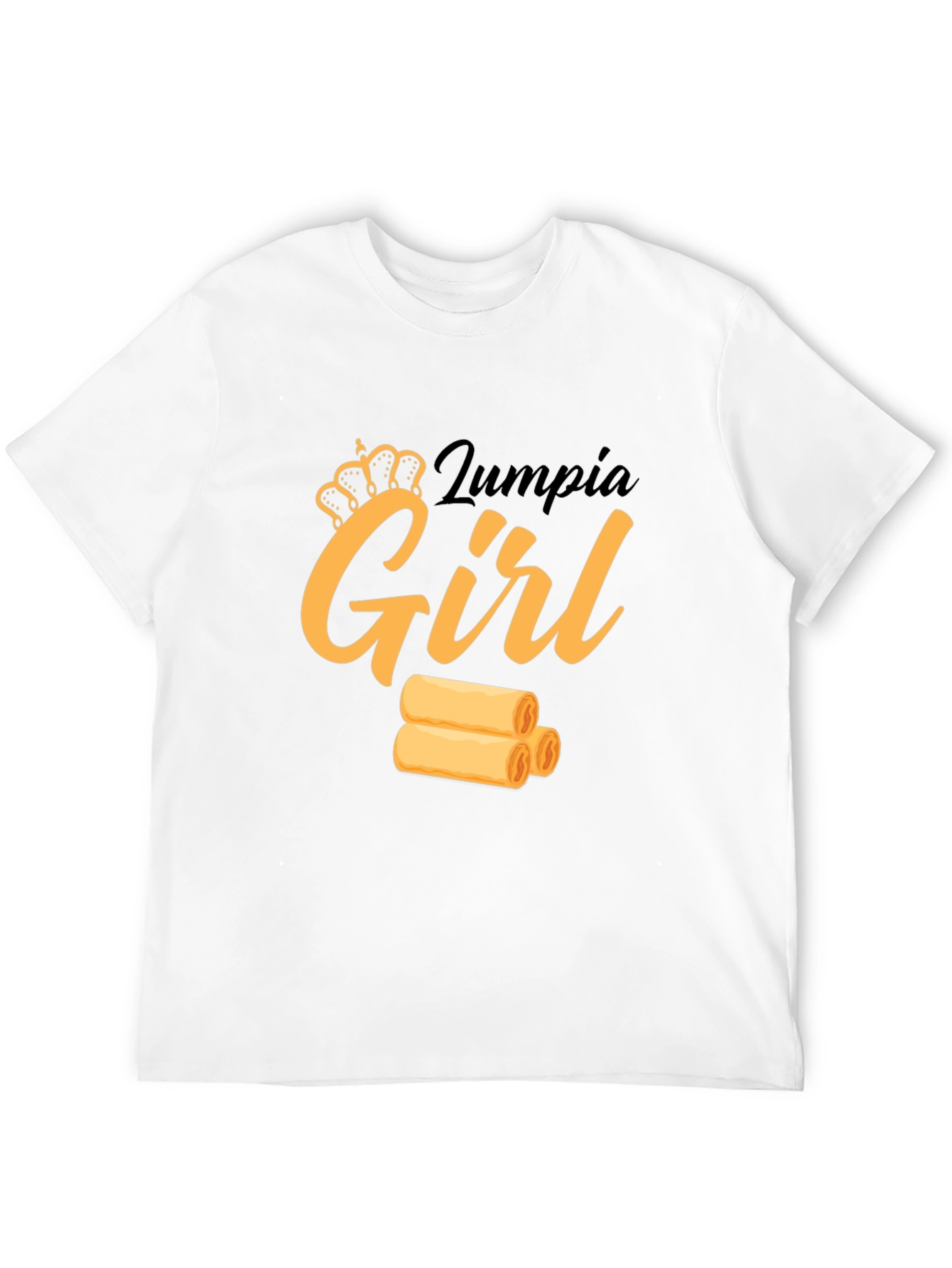 Black Lumpia Girl T-Shirt - Foodie Tee view 12