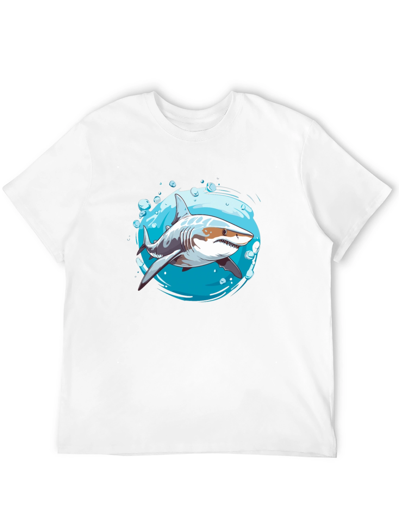 Black Shark Graphic T-Shirt - Ocean Life Design view 12