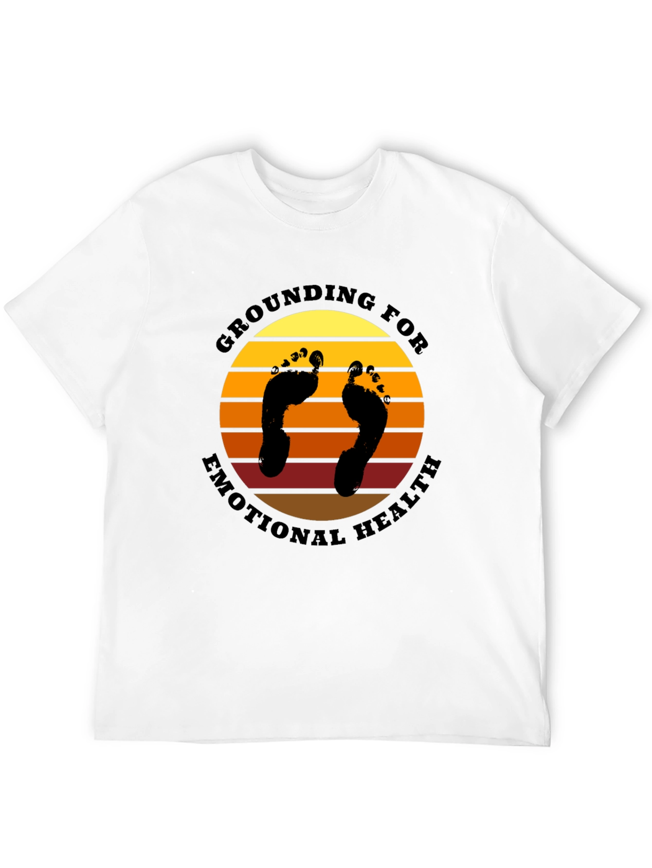 Black Grounding for Emotional Health Graphic Tee view 12