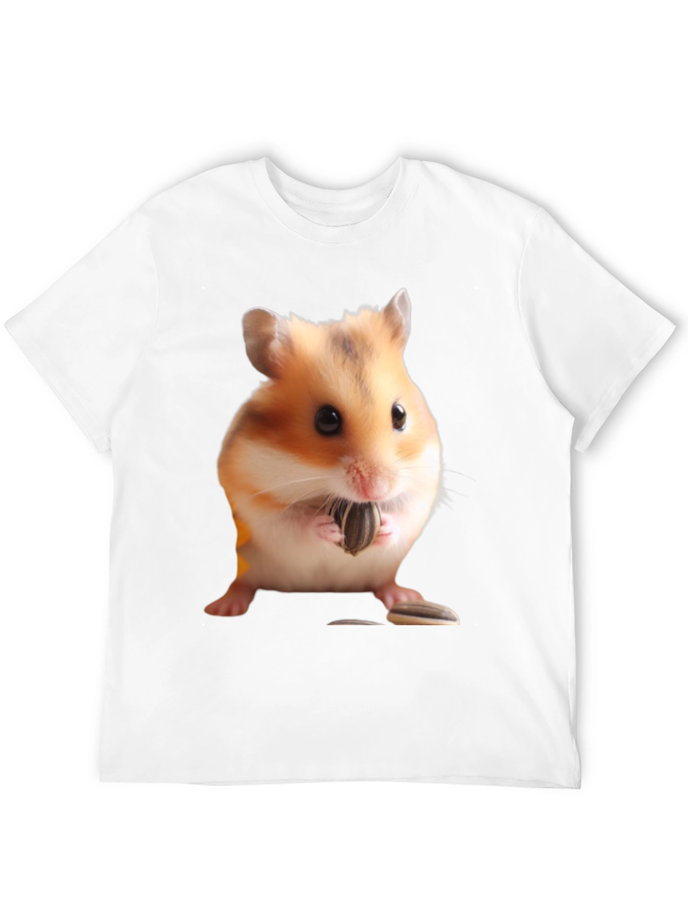 Black Hamster Seed Graphic T-Shirt, Mens Black Tee view 12