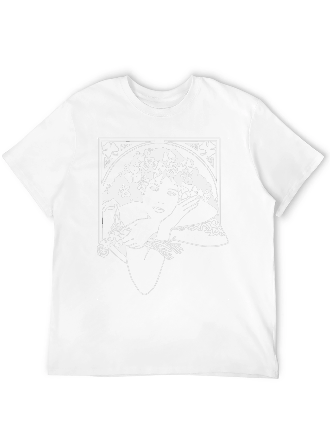 Black Floral Goddess Graphic T-Shirt - Black view 12