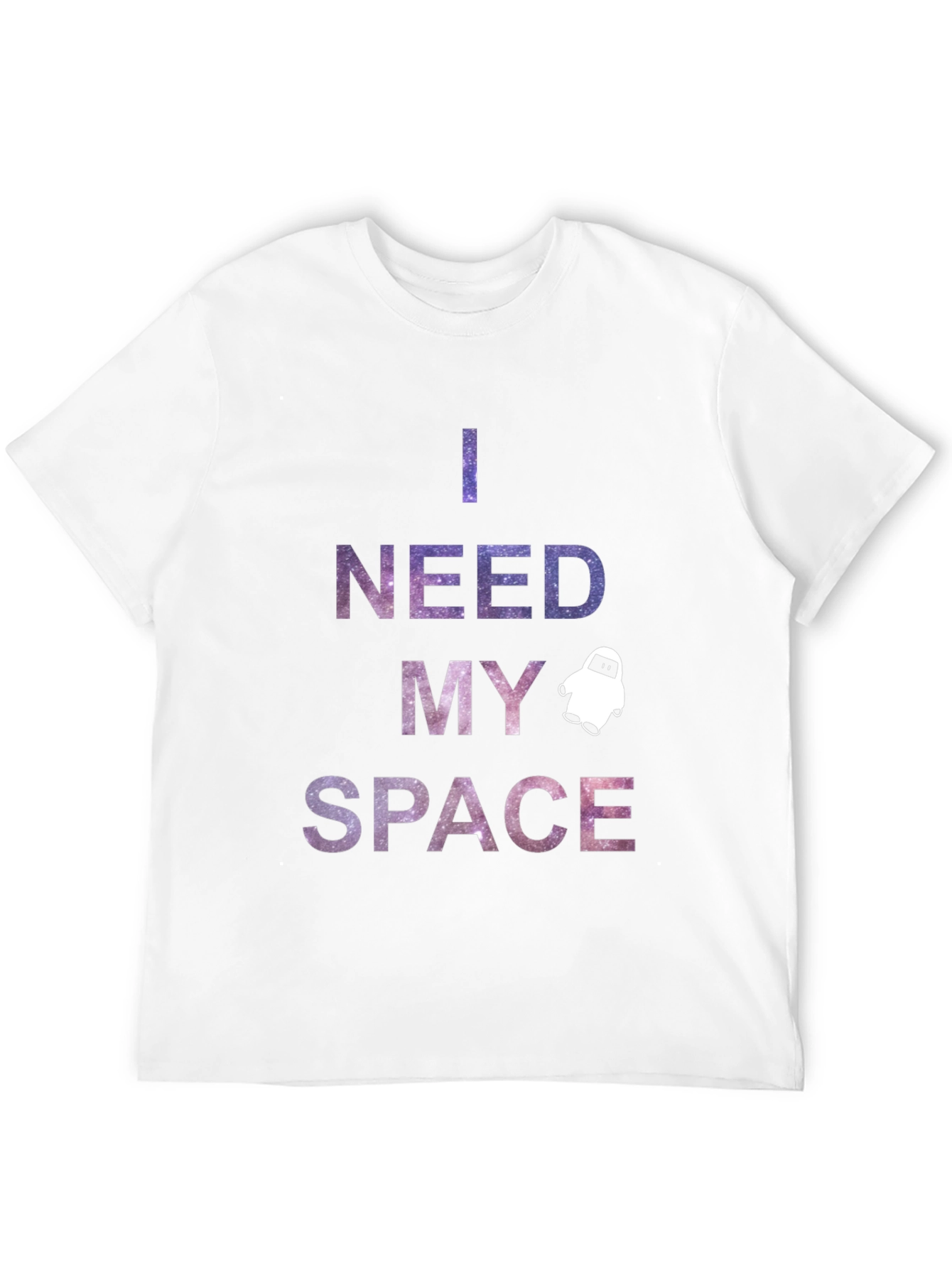 Black I Need My Space Galaxy T-Shirt view 12