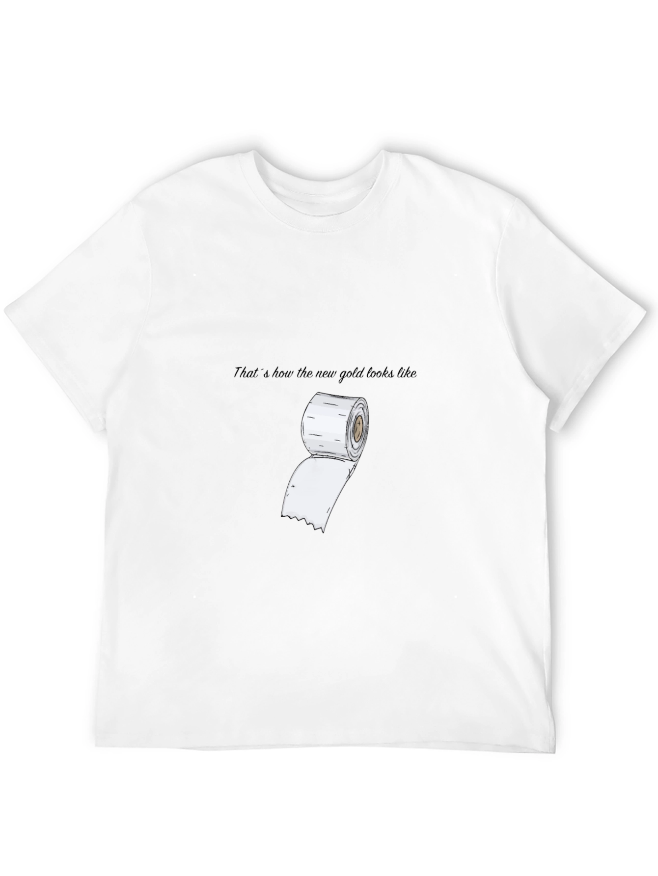 Black Toilet Paper Graphic Tee - "New Gold" Humor T-Shirt view 12