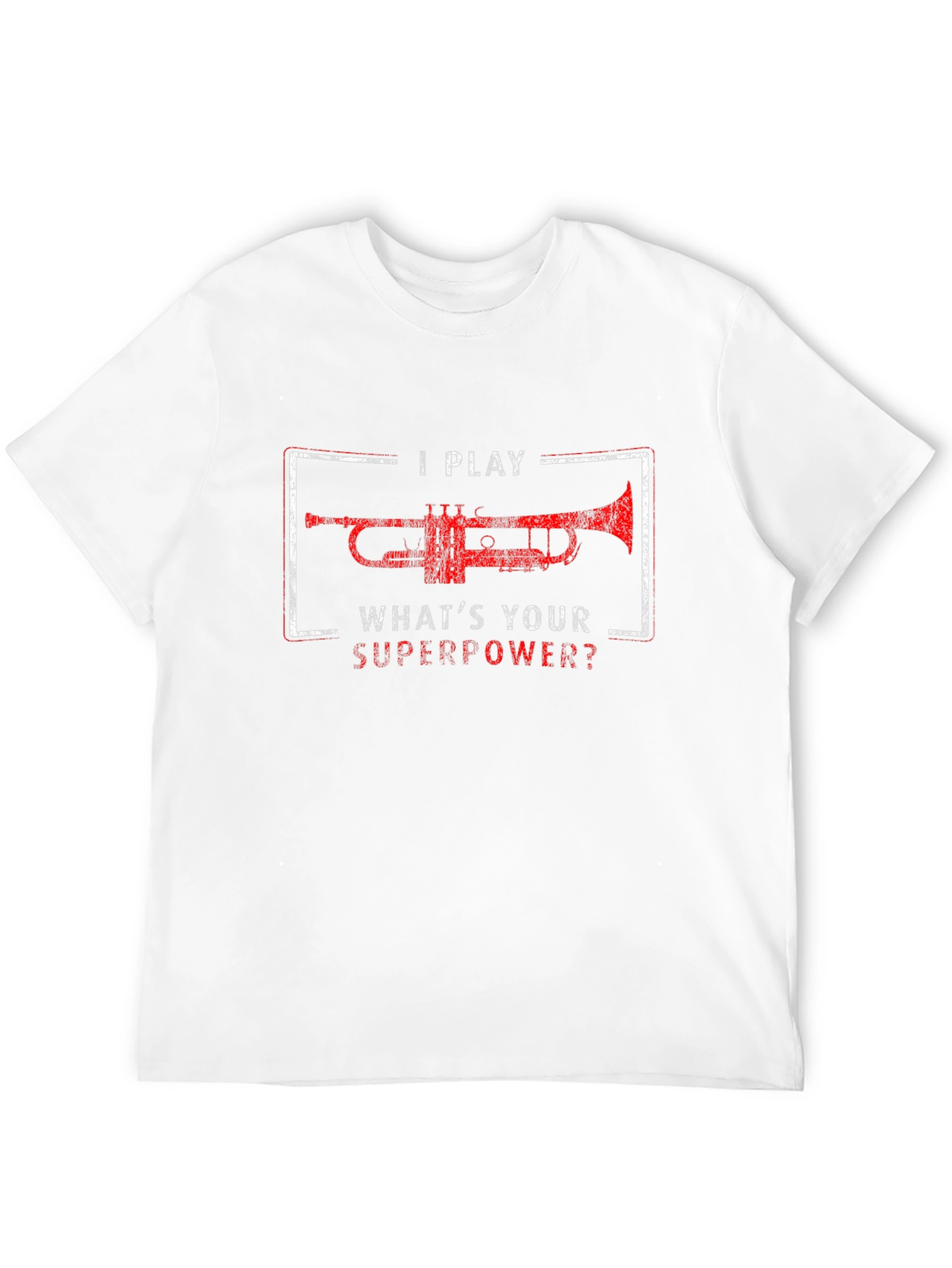 Black I Play Trumpet What's Your Superpower? T-Shirt view 12