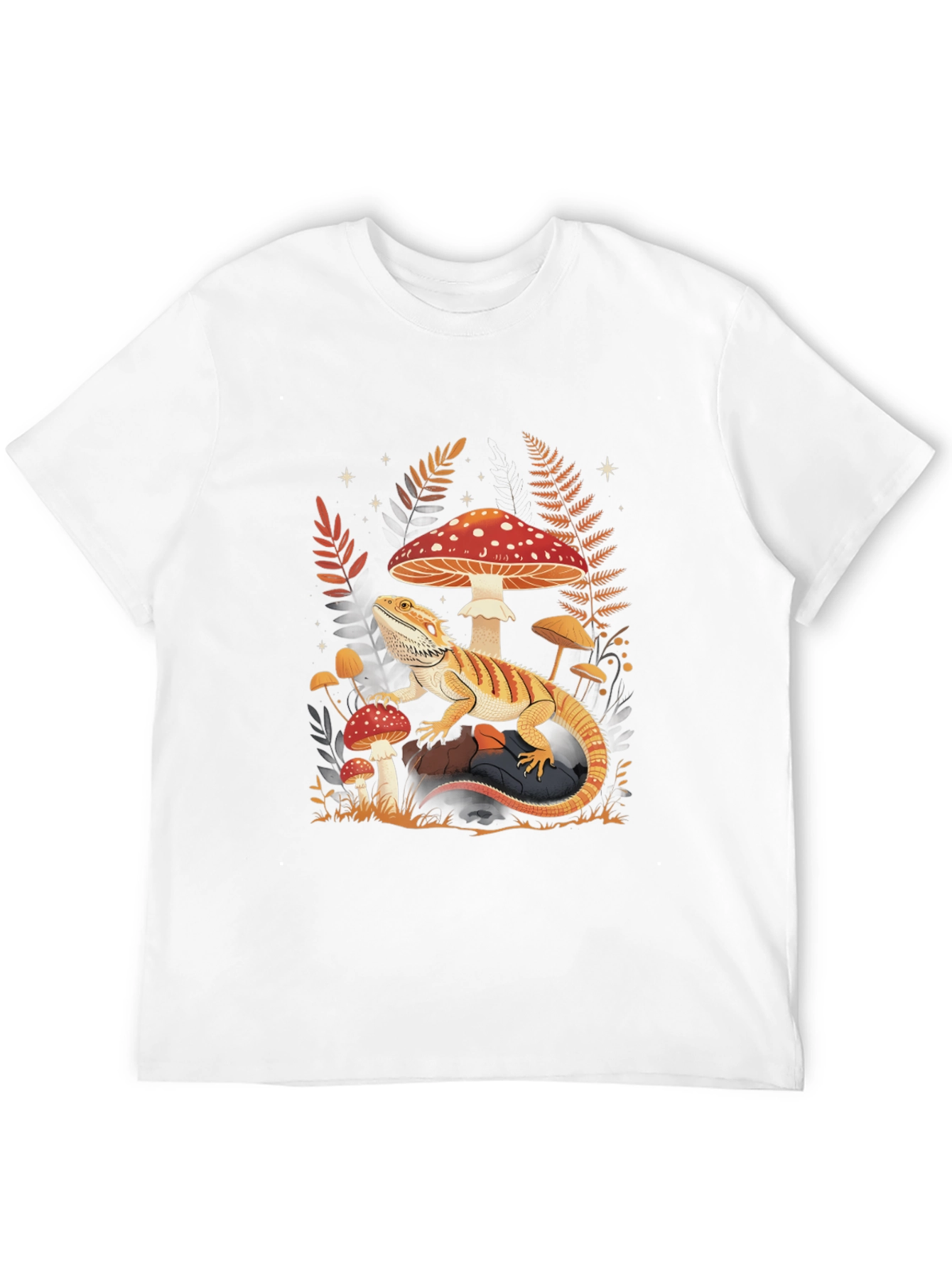 Black Bearded Dragon Mushroom Graphic Tee view 12